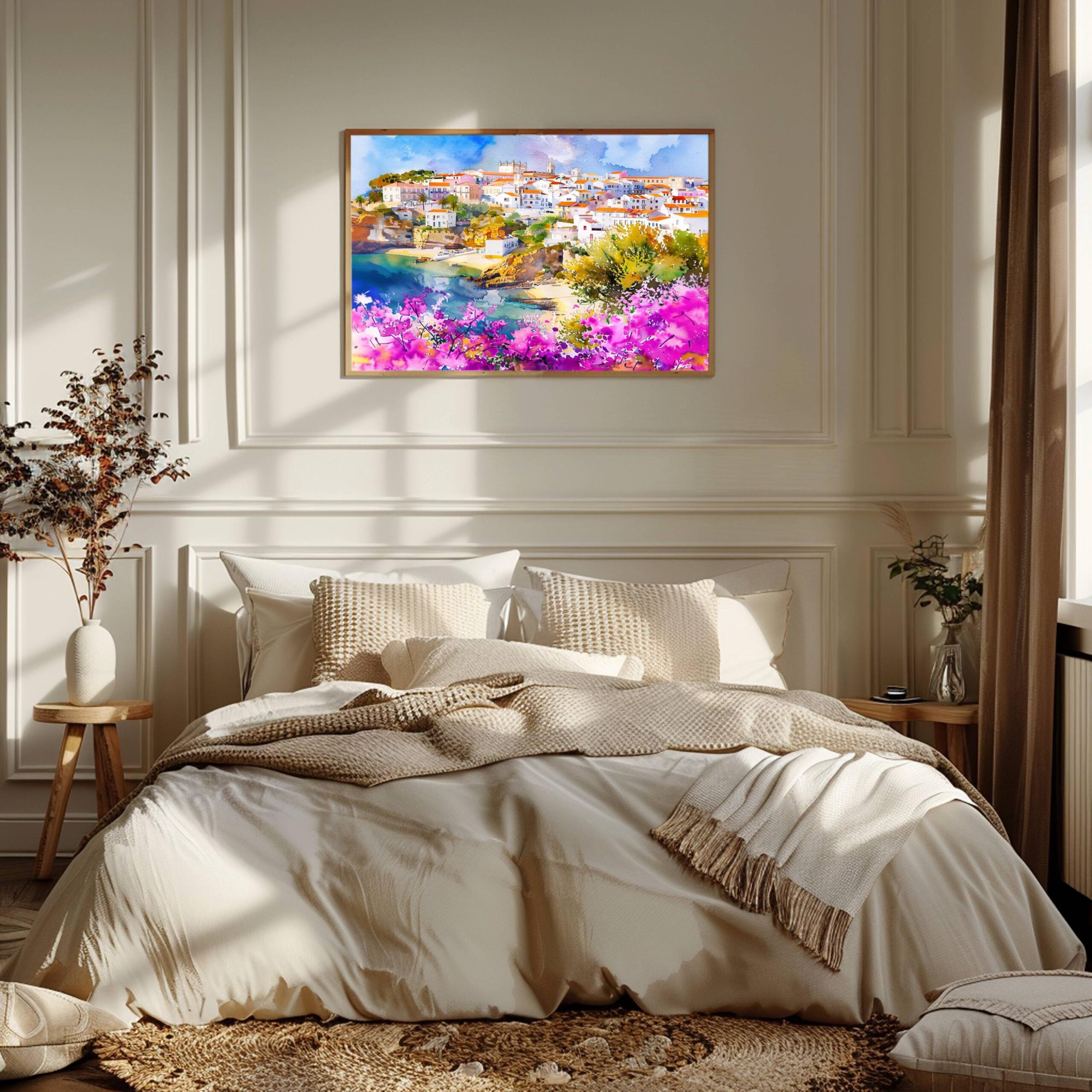 Albufeira Algarve Portugal Europe Watercolor Print: Vacation Travel Art Poster - Image 5