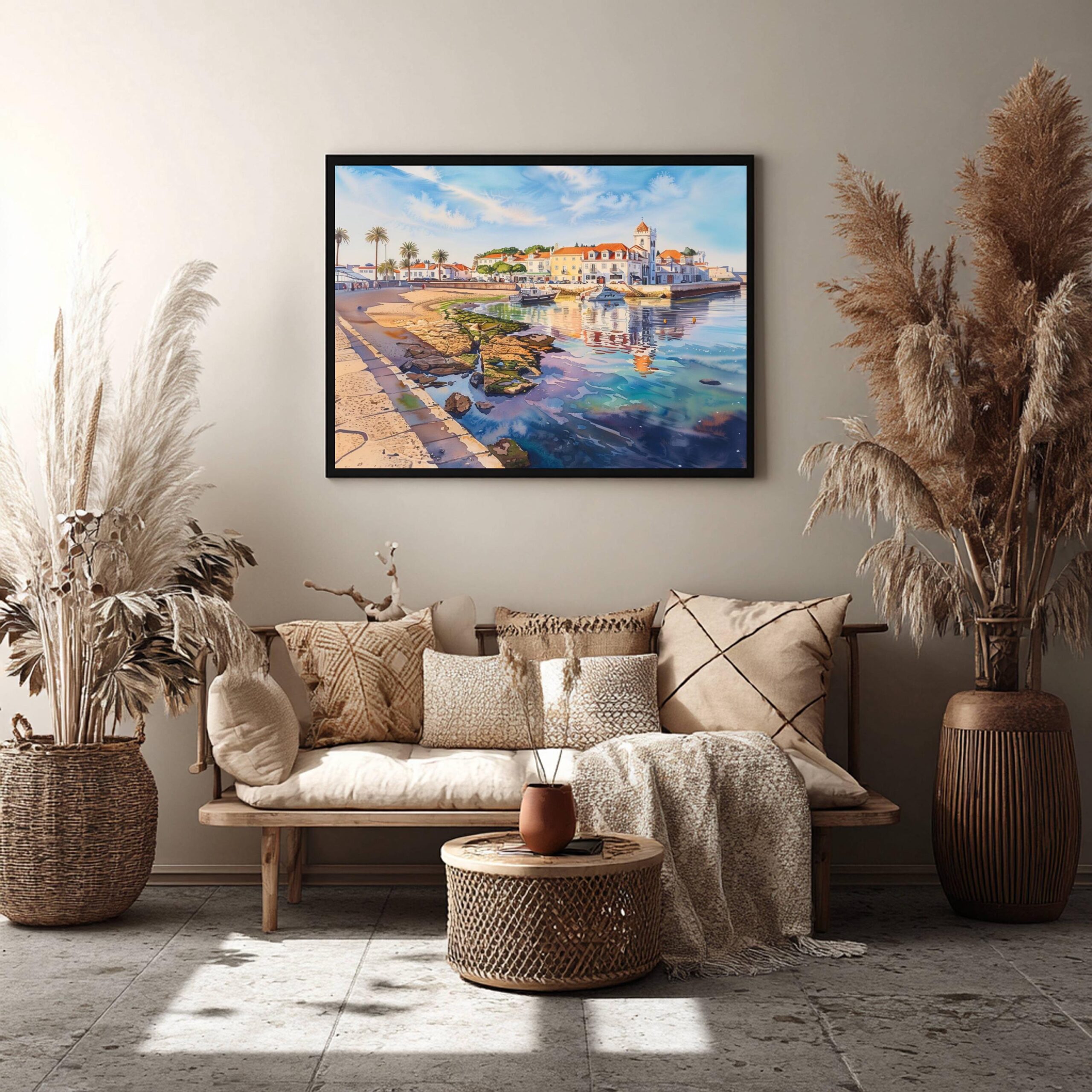 Cascais Portugal Europe Watercolor Print: Vacation Travel Art Poster - Image 7