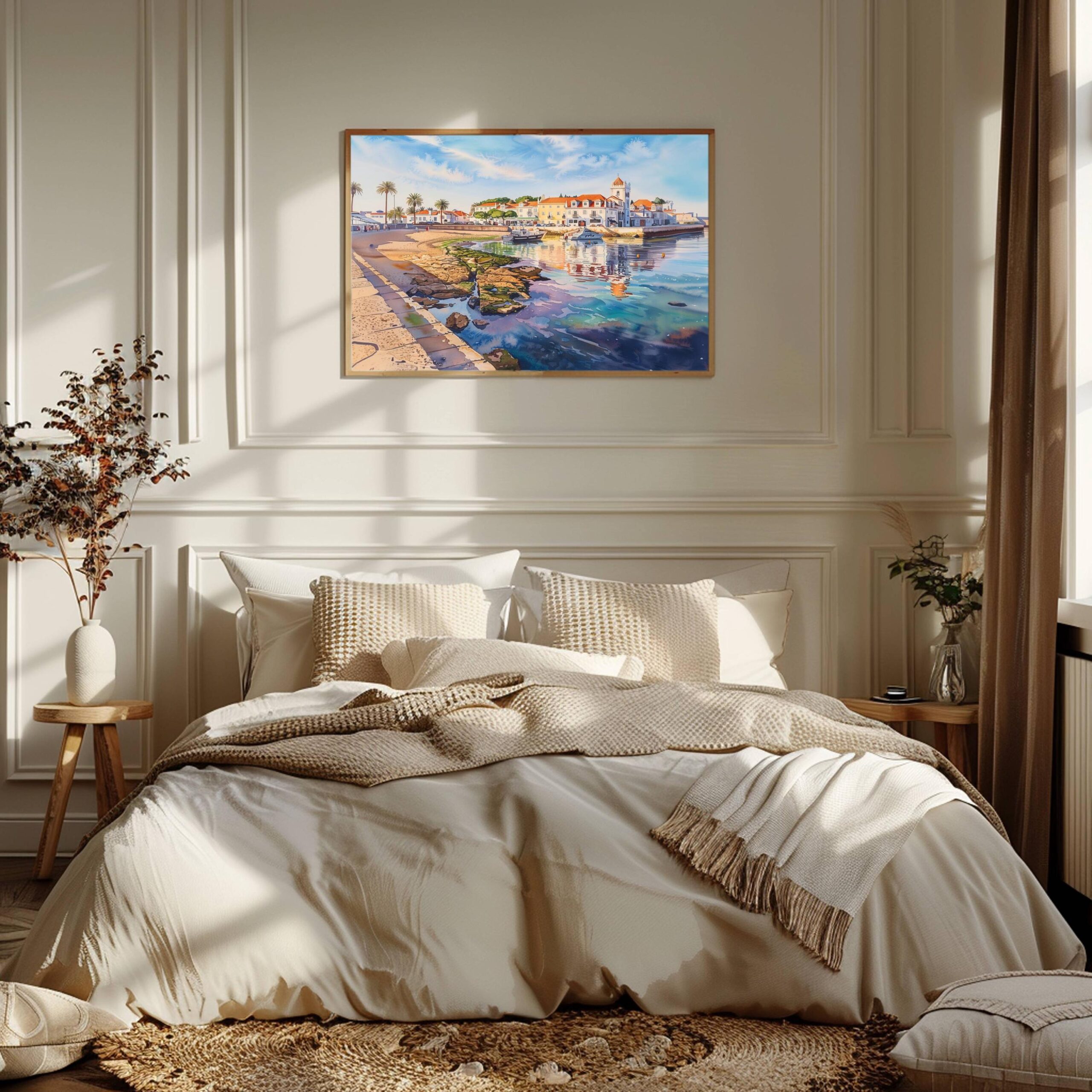 Cascais Portugal Europe Watercolor Print: Vacation Travel Art Poster - Image 5