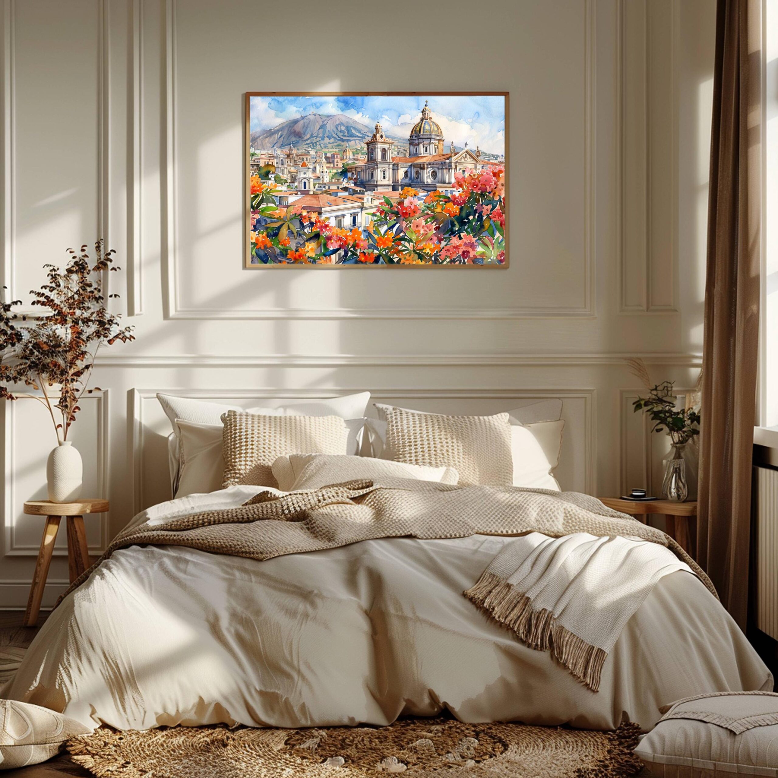 Catania Sicily Italy Europe Watercolor Print: Travel Art Poster - Image 5