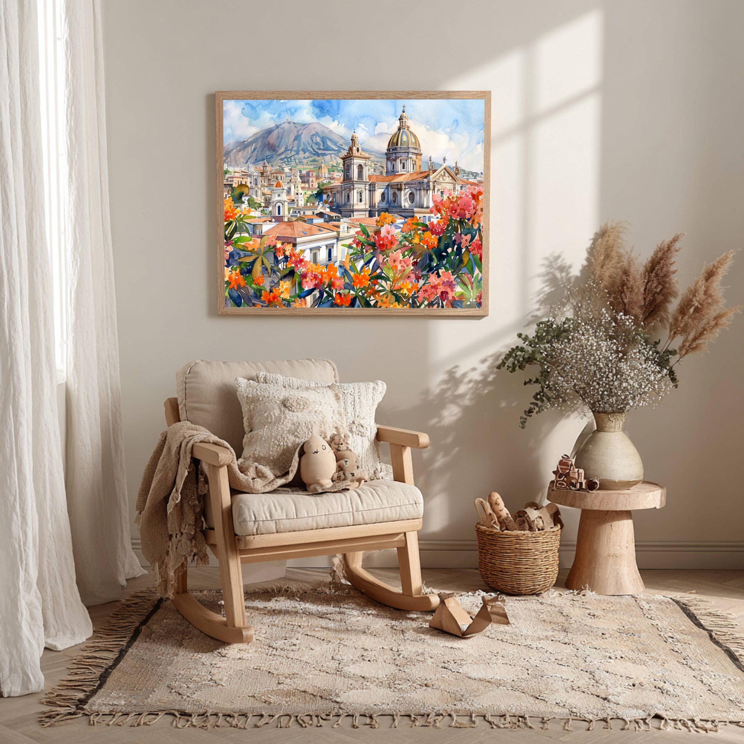 Catania Sicily Italy Europe Watercolor Print: Travel Art Poster - Image 3