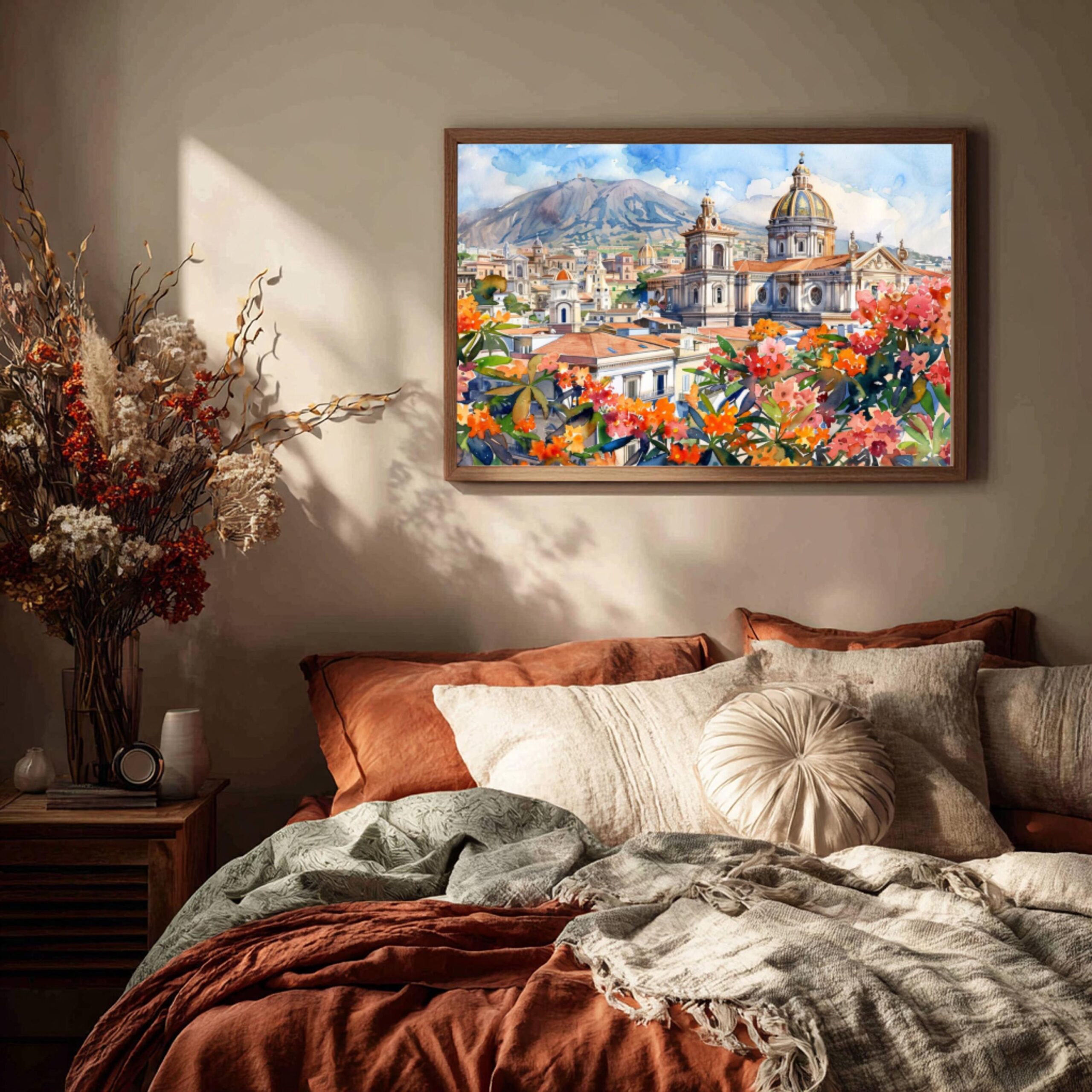Catania Sicily Italy Europe Watercolor Print: Travel Art Poster - Image 9