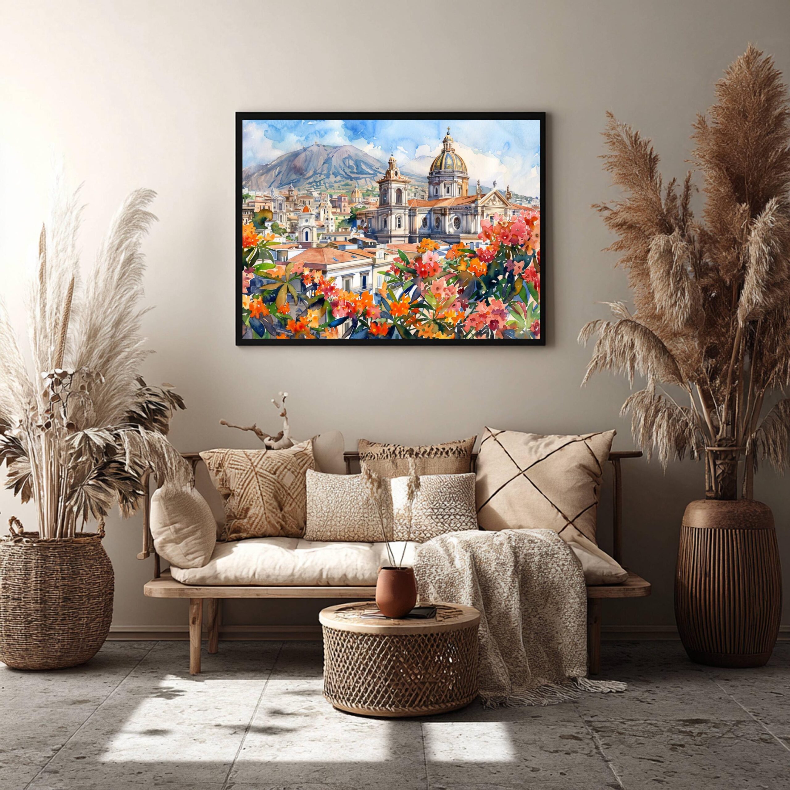 Catania Sicily Italy Europe Watercolor Print: Travel Art Poster - Image 7