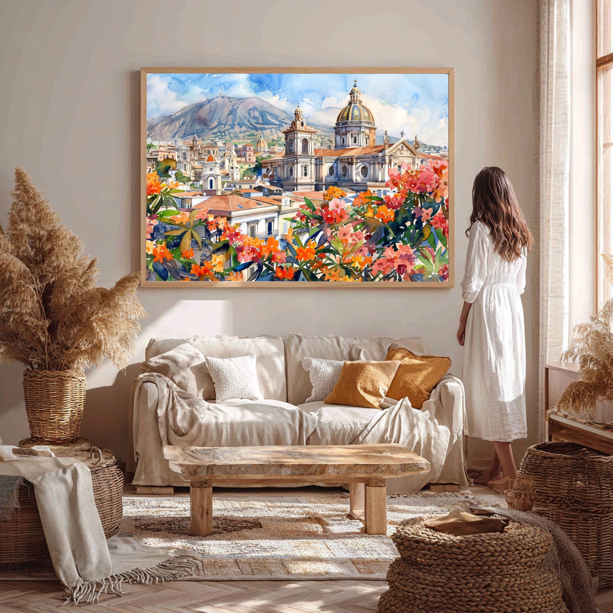 Catania Sicily Italy Europe Watercolor Print: Travel Art Poster - Image 6