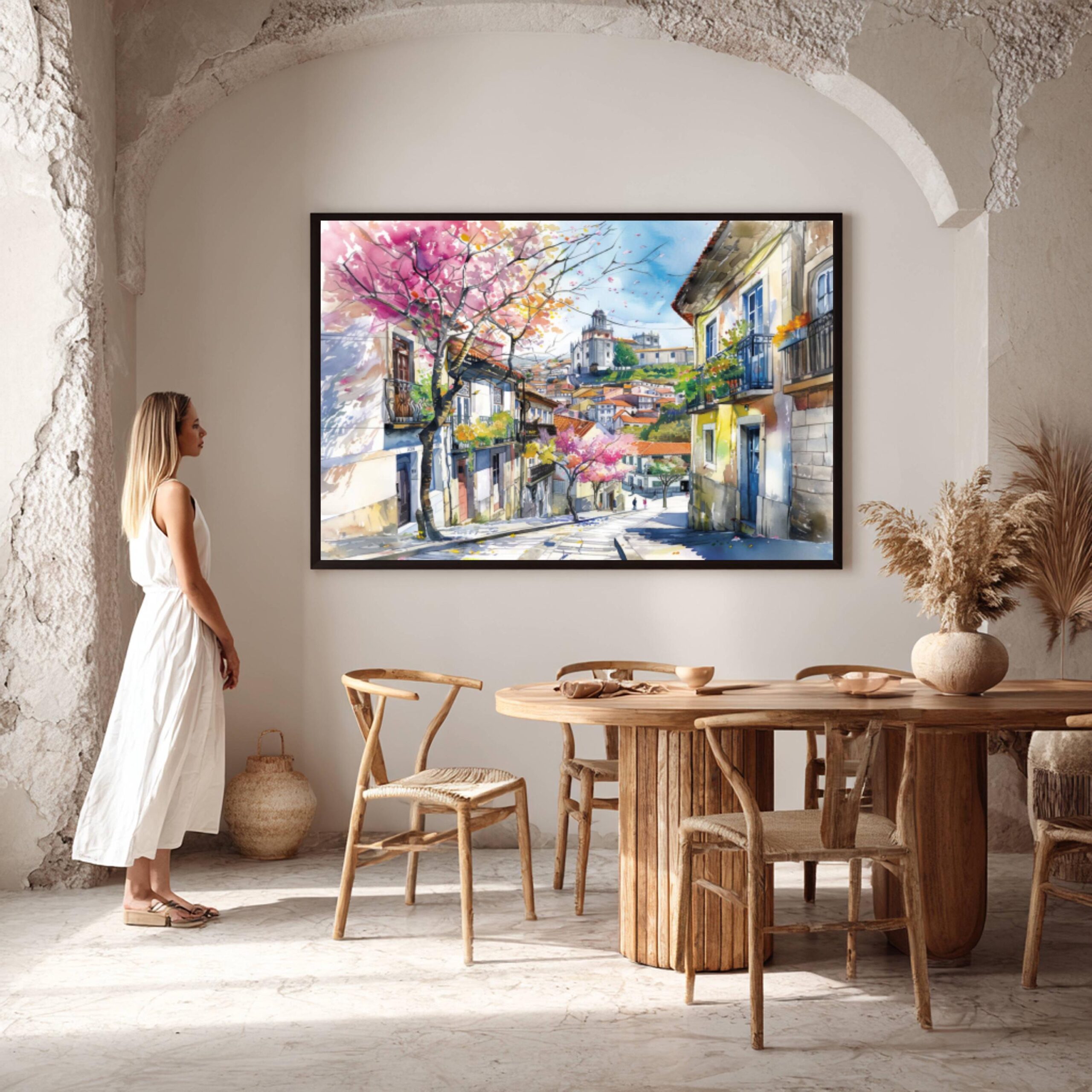 Viana do Castelo Portugal Europe Watercolor: Vacation Travel Art Poster - Image 2