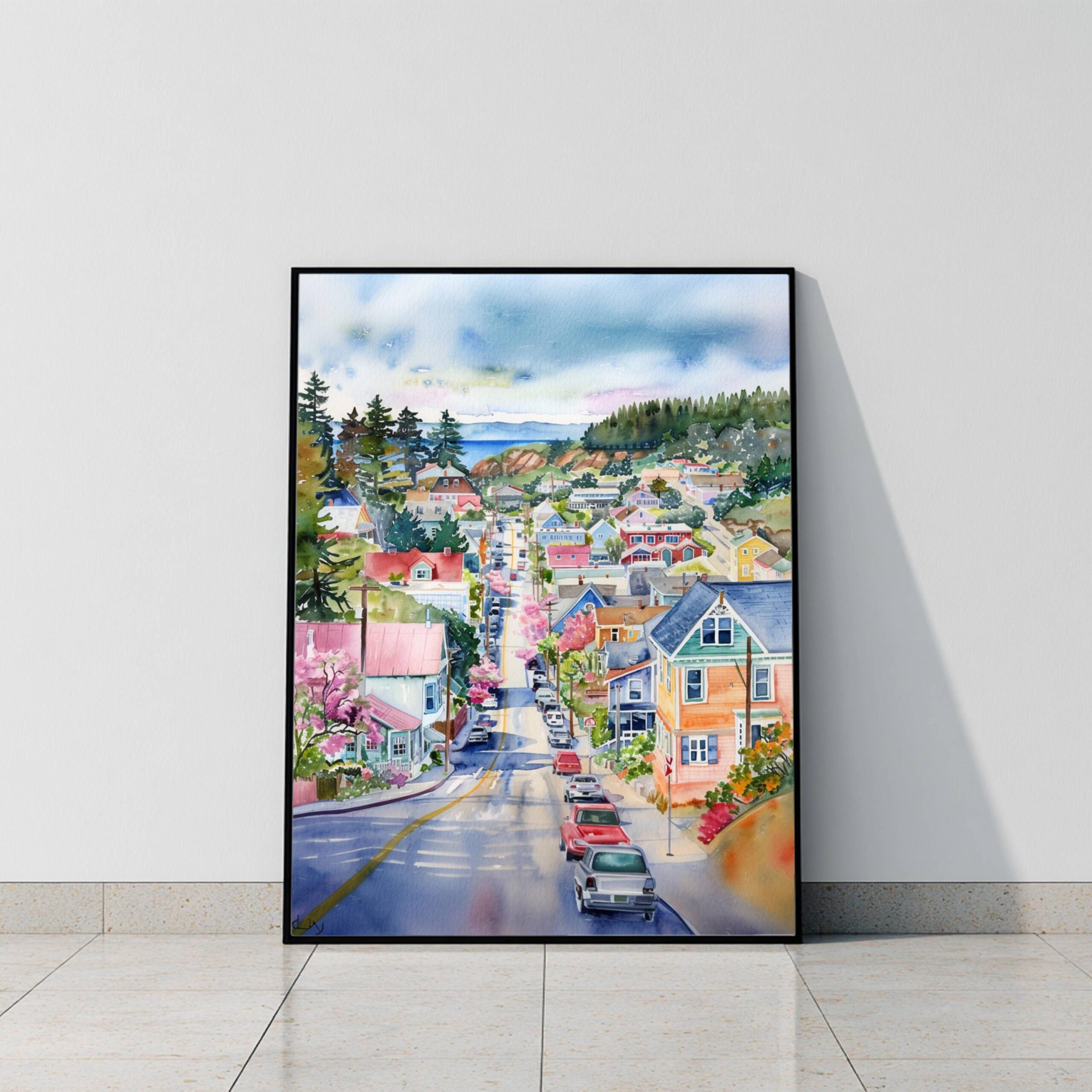 Fort Bragg California USA Watercolor Print: American Travel Poster - Image 2