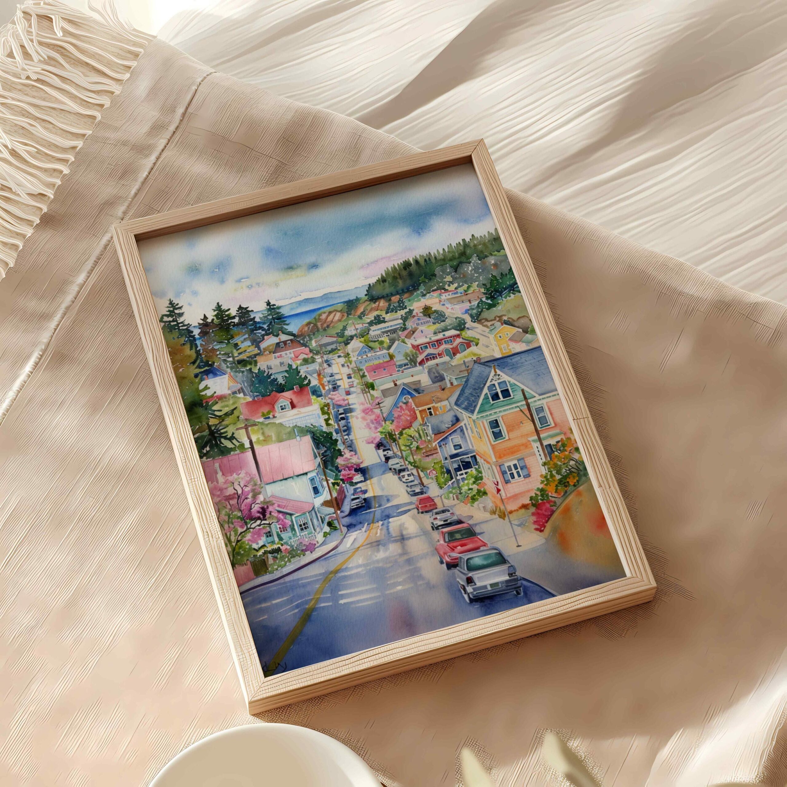Fort Bragg California USA Watercolor Print: American Travel Poster - Image 10