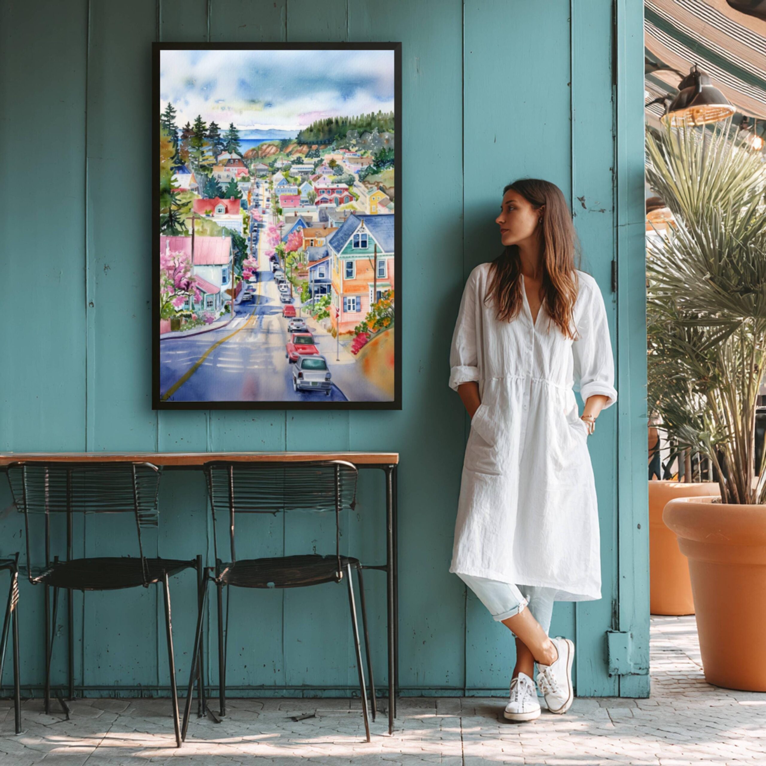 Fort Bragg California USA Watercolor Print: American Travel Poster - Image 9