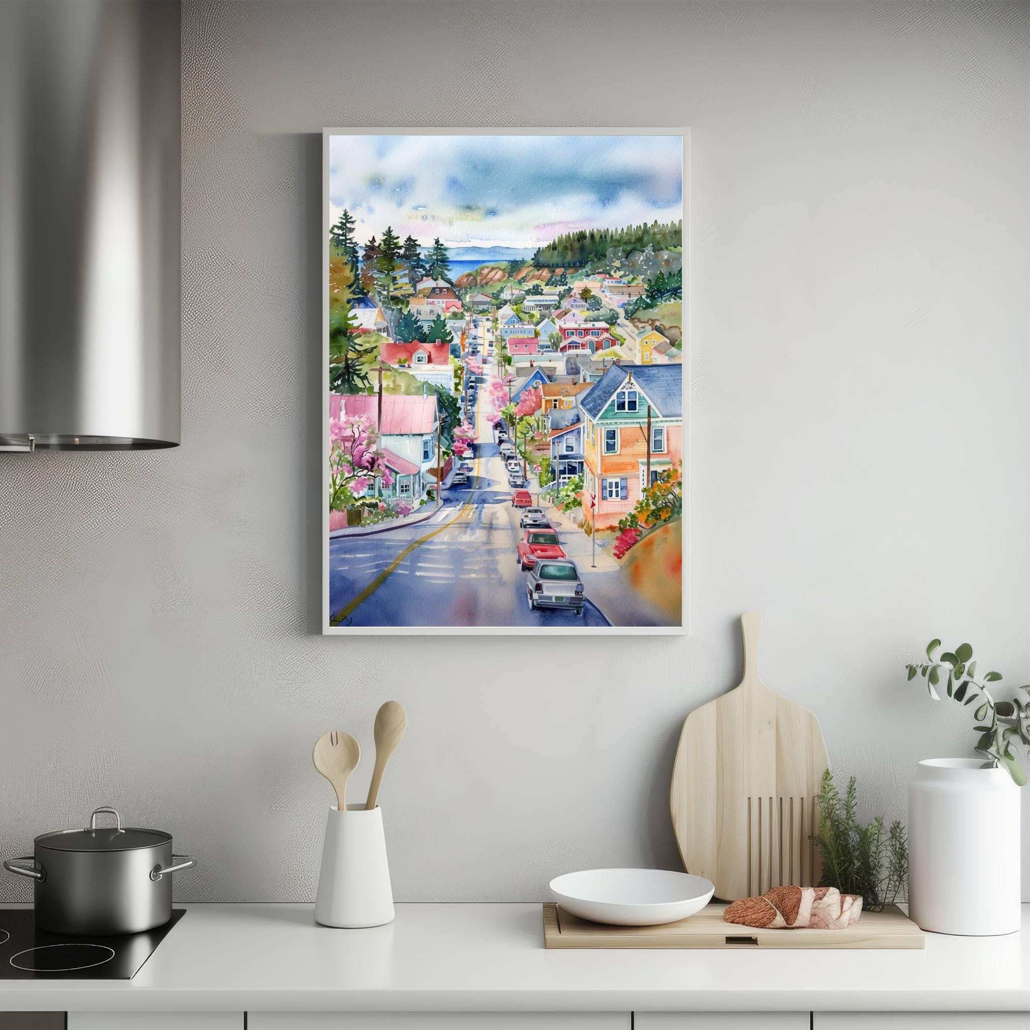Fort Bragg California USA Watercolor Print: American Travel Poster - Image 5