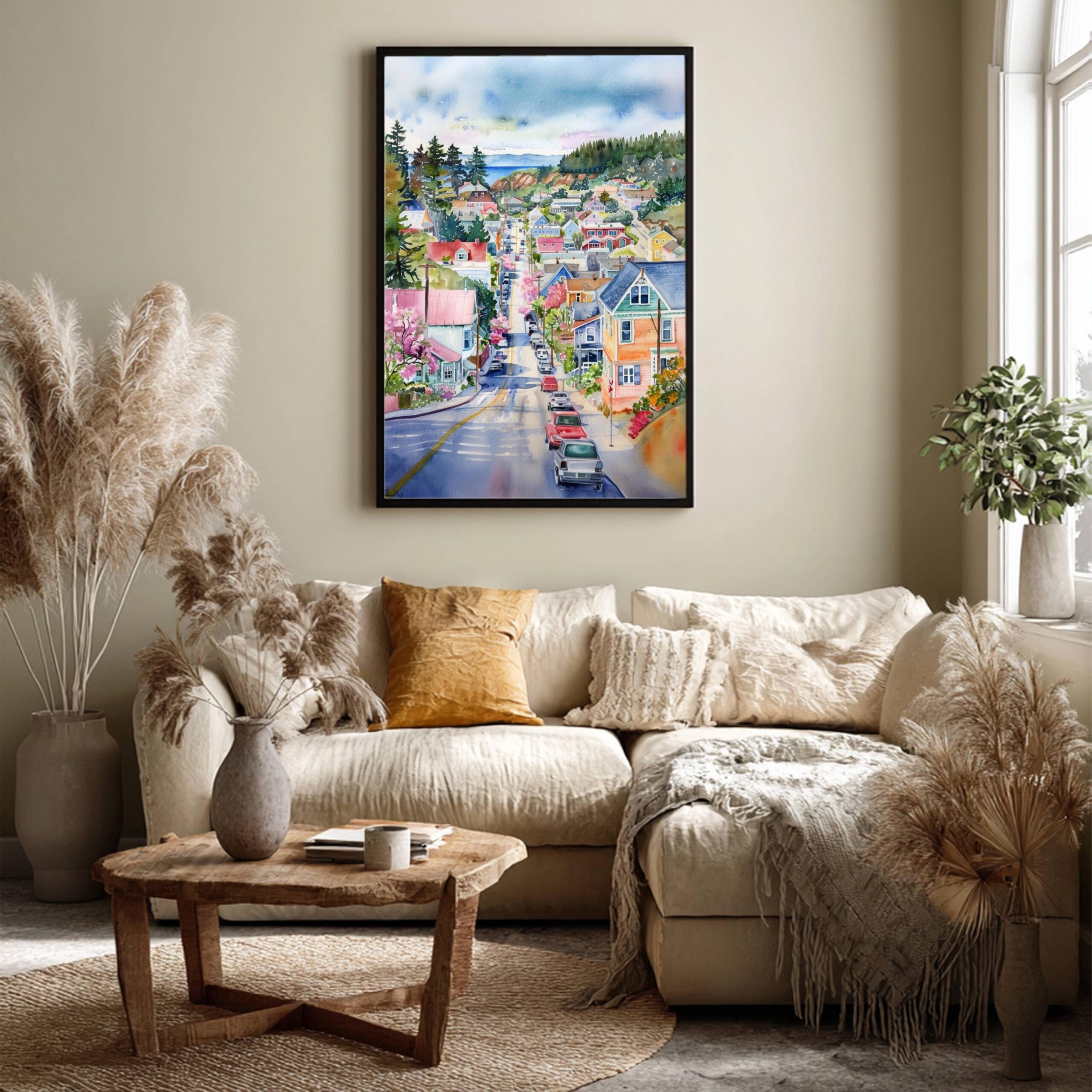 Fort Bragg California USA Watercolor Print: American Travel Poster - Image 6