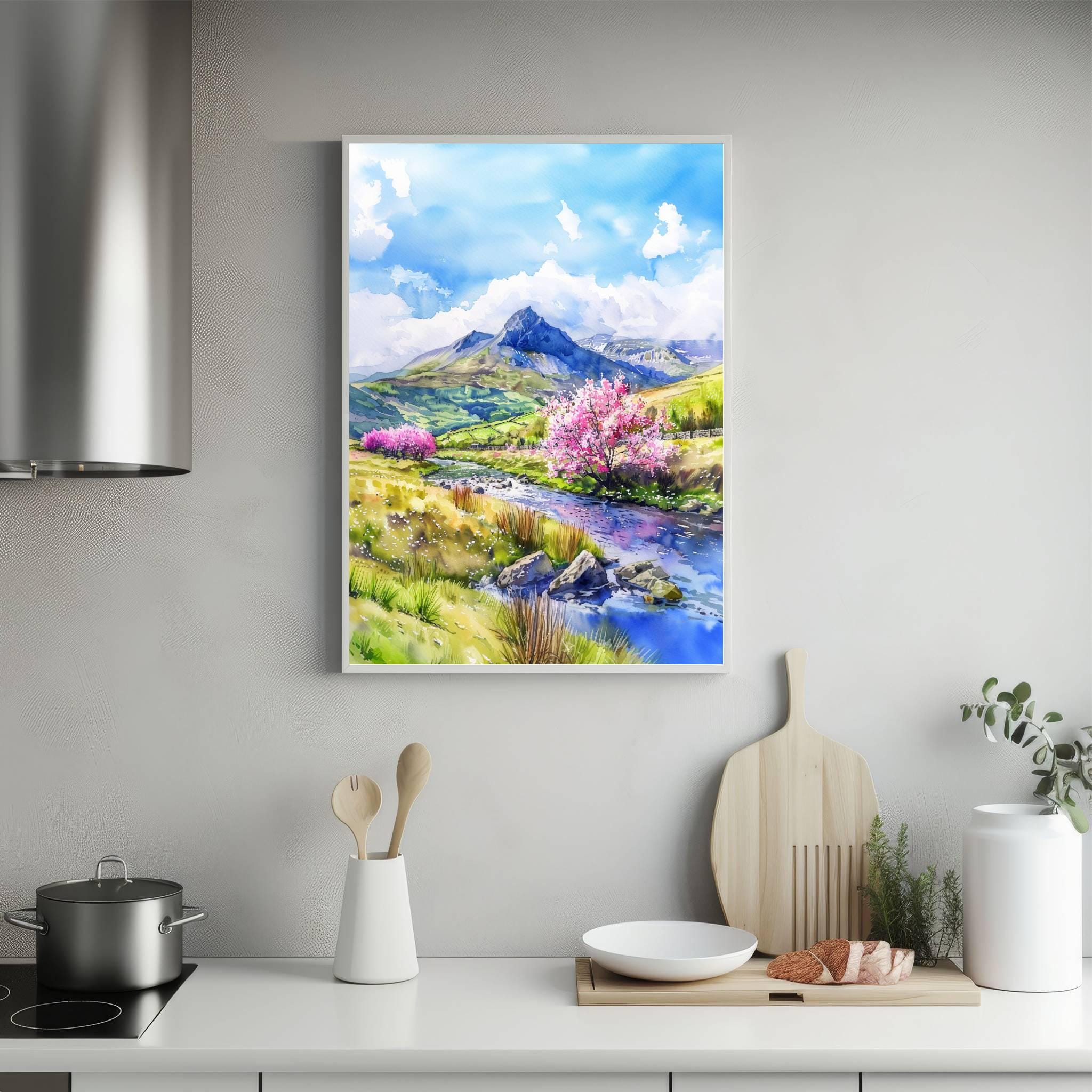 Brecon Beacons Wales UK Watercolor: Welsh UK Mountains Poster - Image 4