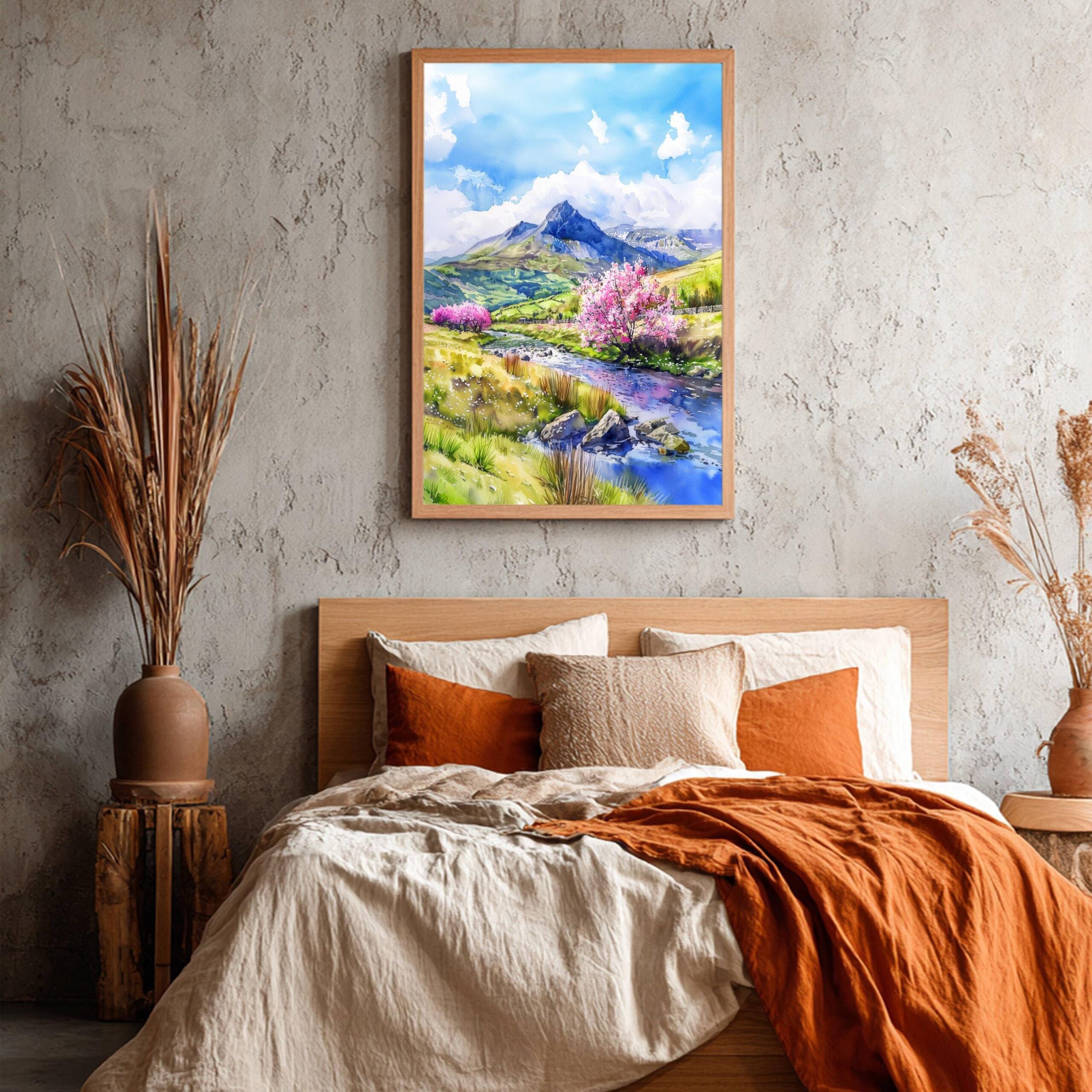 Brecon Beacons Wales UK Watercolor: Welsh UK Mountains Poster - Image 5