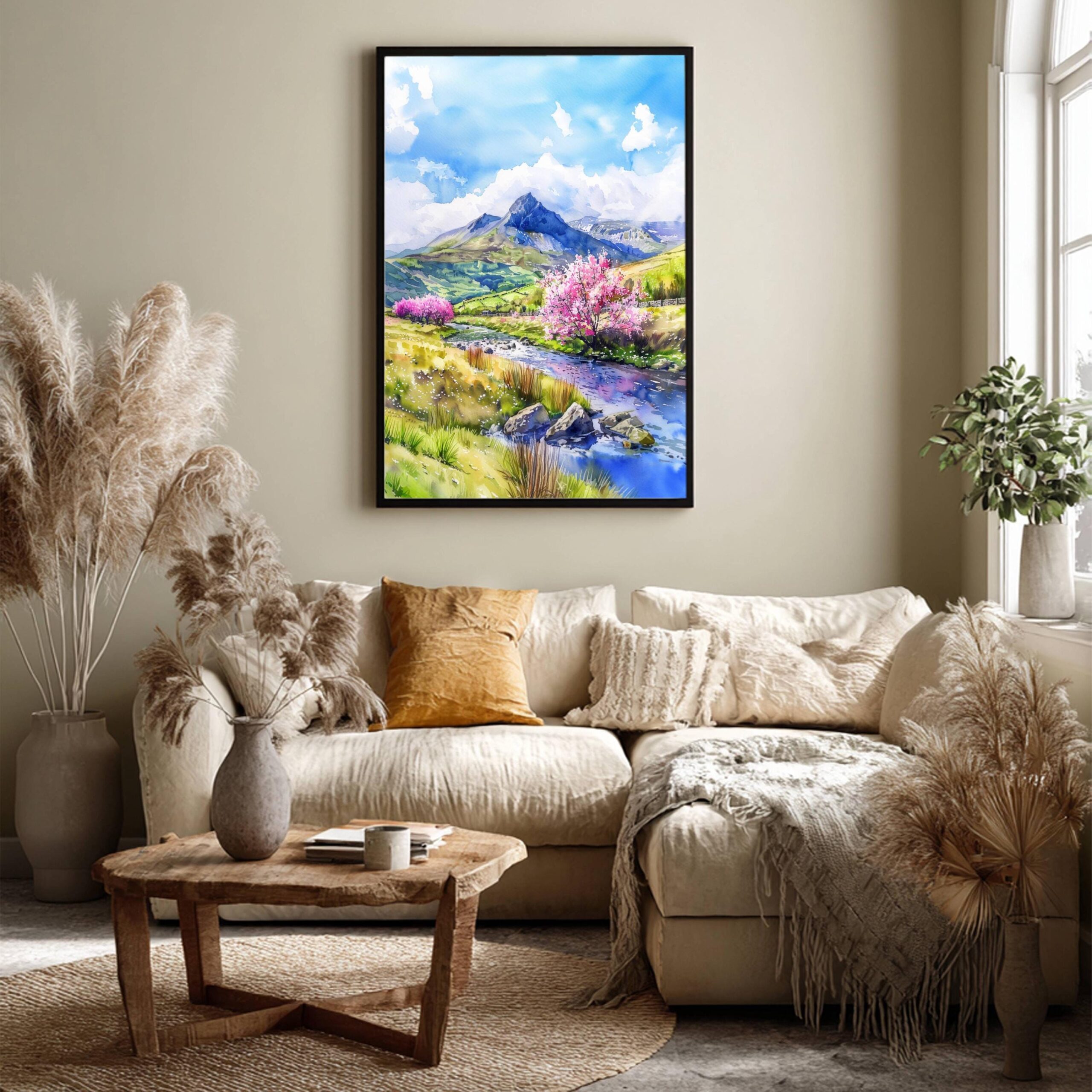 Brecon Beacons Wales UK Watercolor: Welsh UK Mountains Poster - Image 7