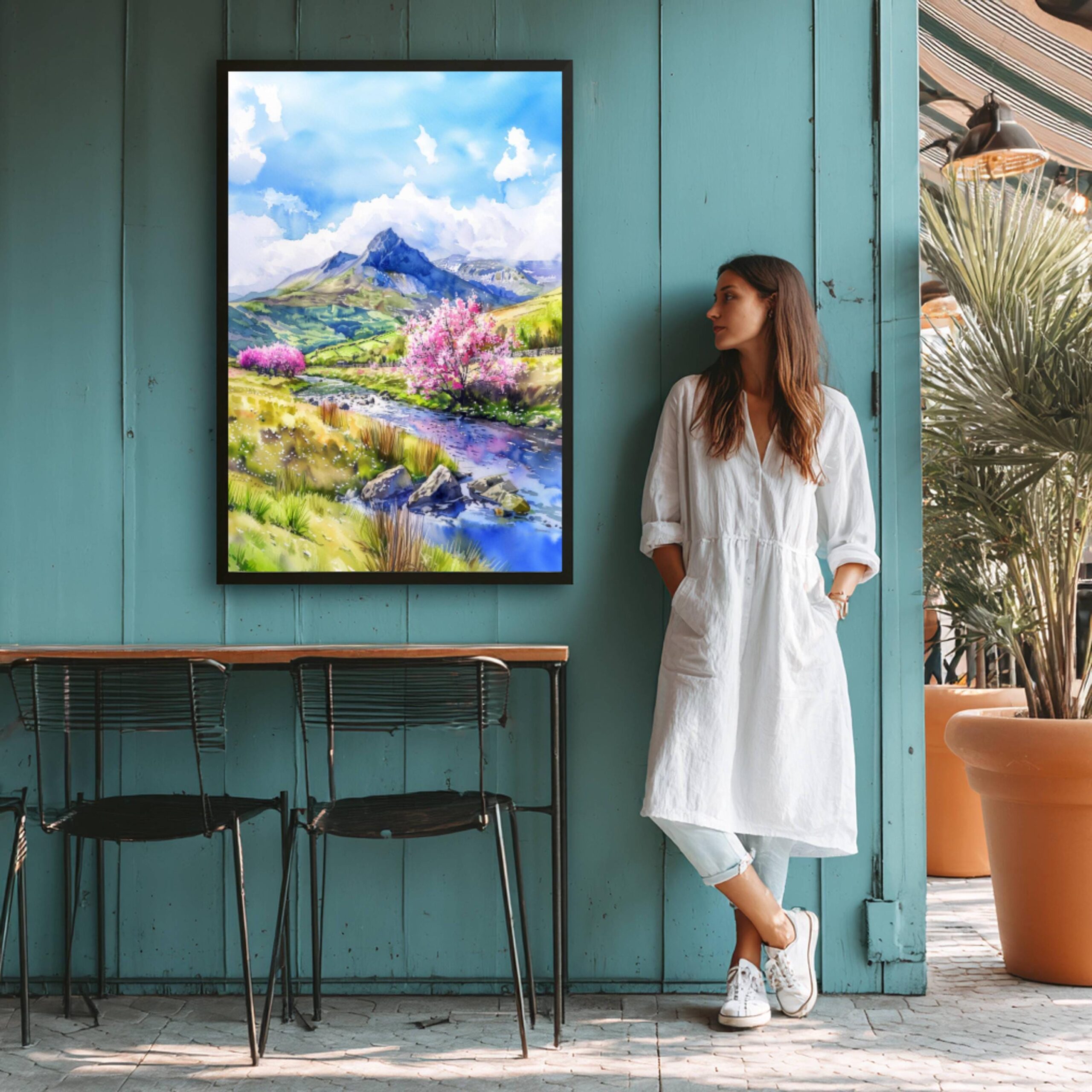 Brecon Beacons Wales UK Watercolor: Welsh UK Mountains Poster - Image 6