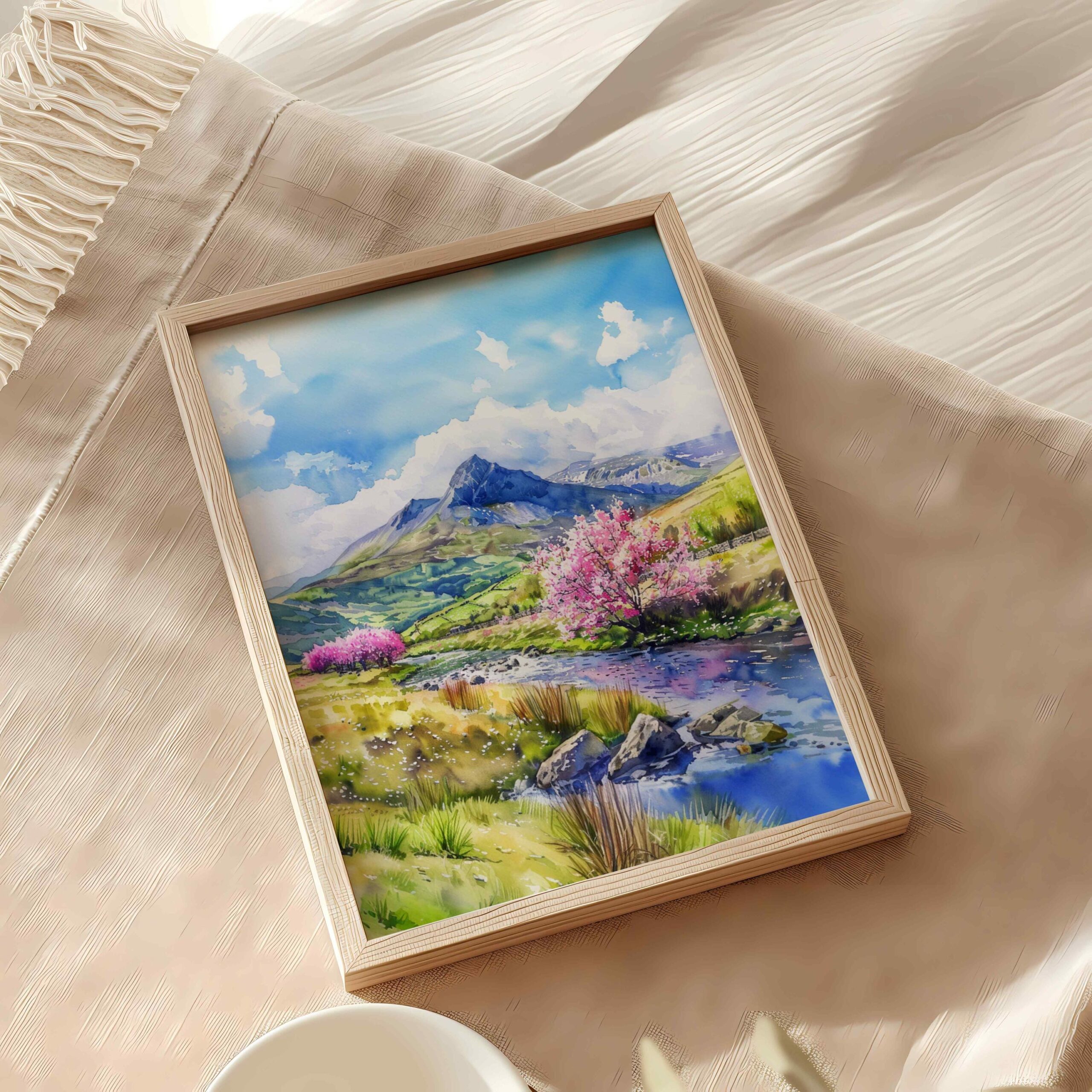 Brecon Beacons Wales UK Watercolor: Welsh UK Mountains Poster - Image 9