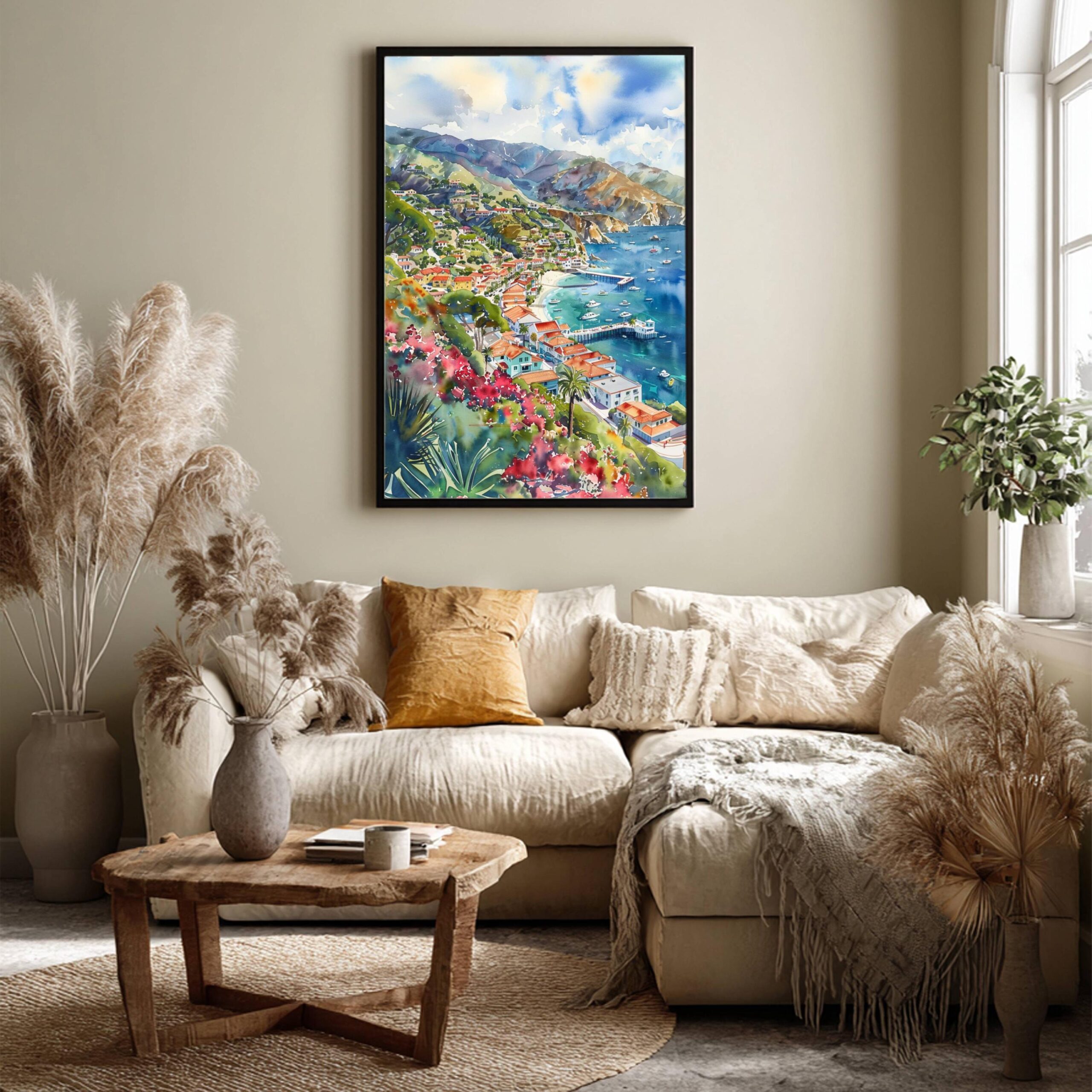 Catalina Island California USA Watercolor Print: American Travel Poster - Image 8