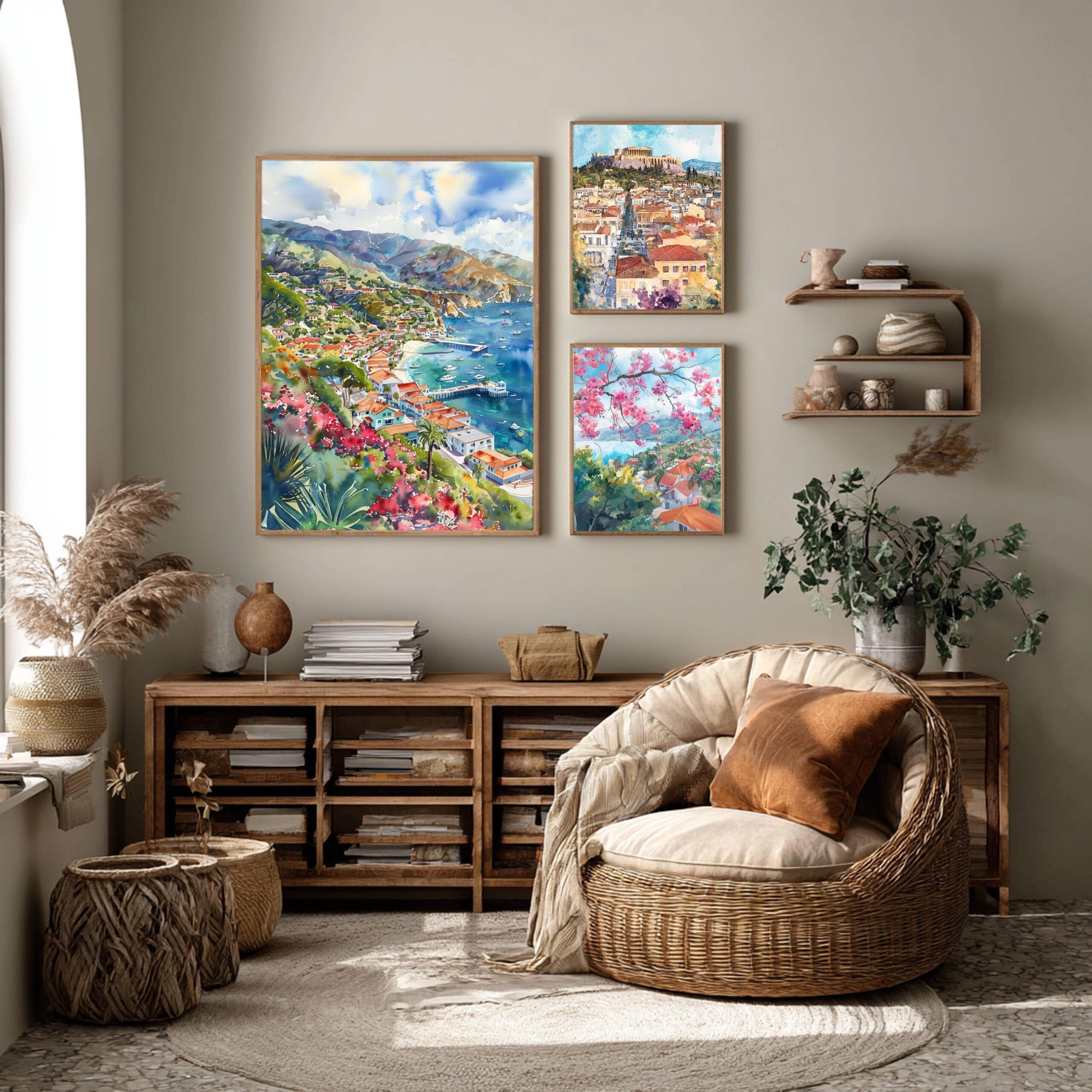 Catalina Island California USA Watercolor Print: American Travel Poster - Image 9