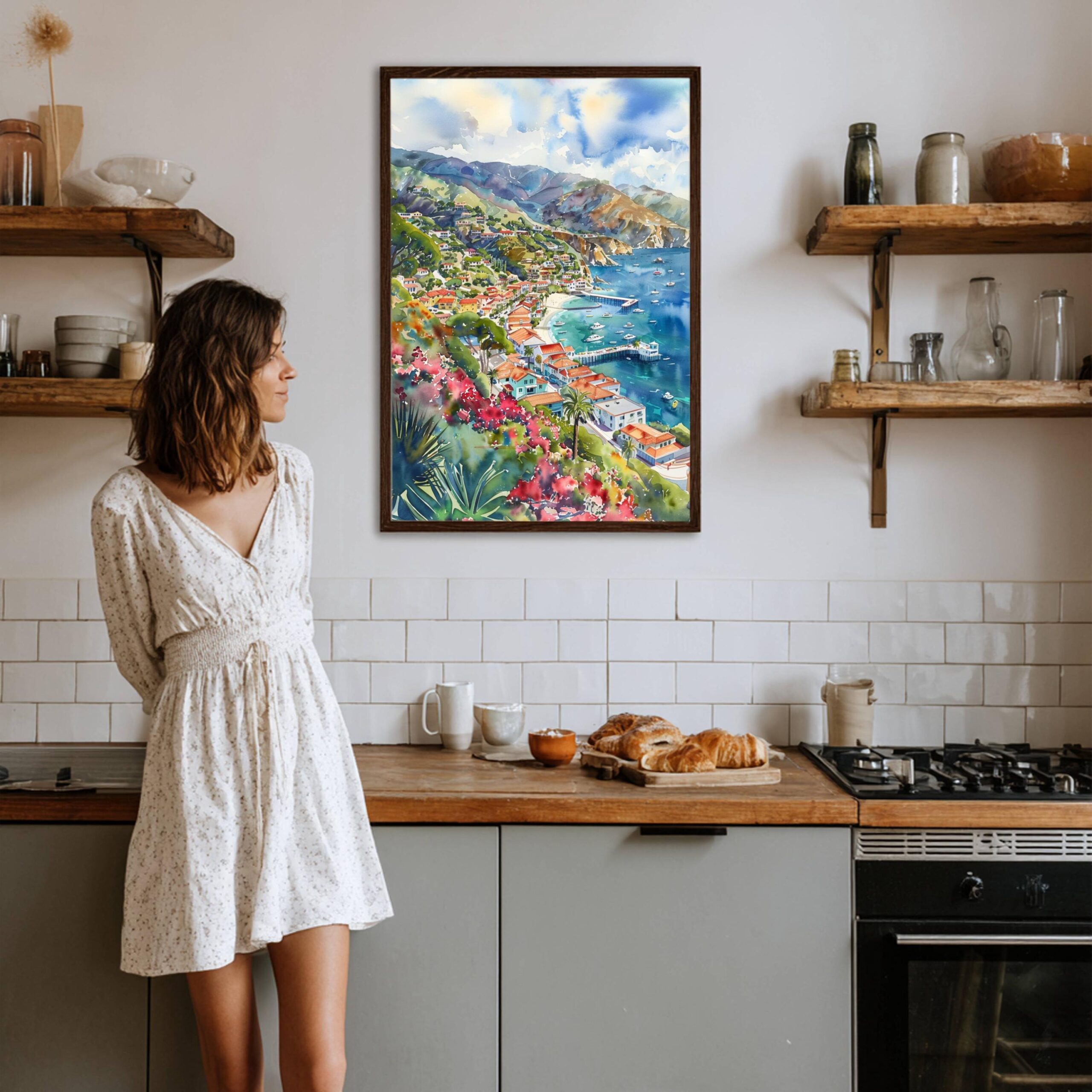 Catalina Island California USA Watercolor Print: American Travel Poster - Image 7