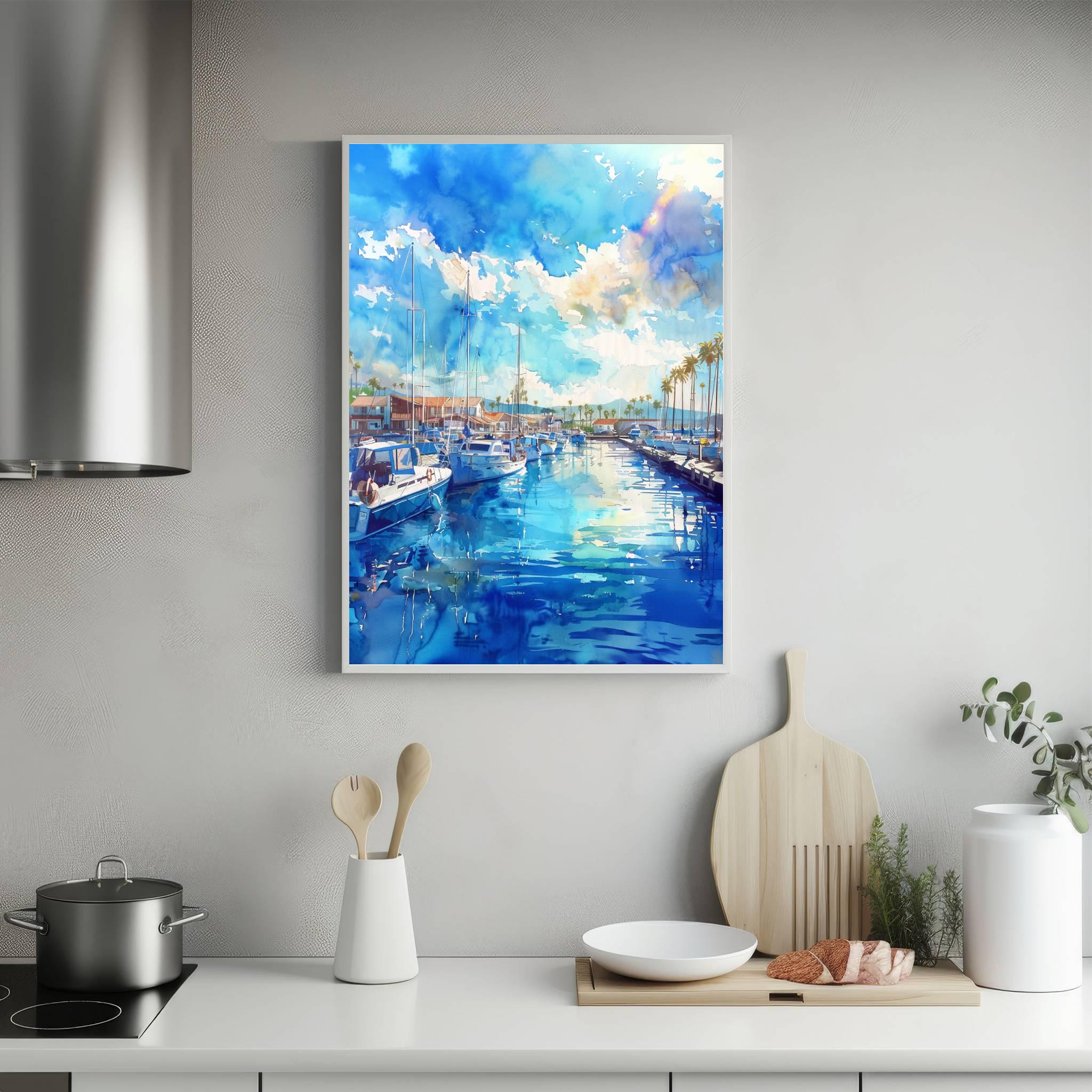 Oxnard City Southern California USA Watercolor Print: American Travel Poster - Image 4