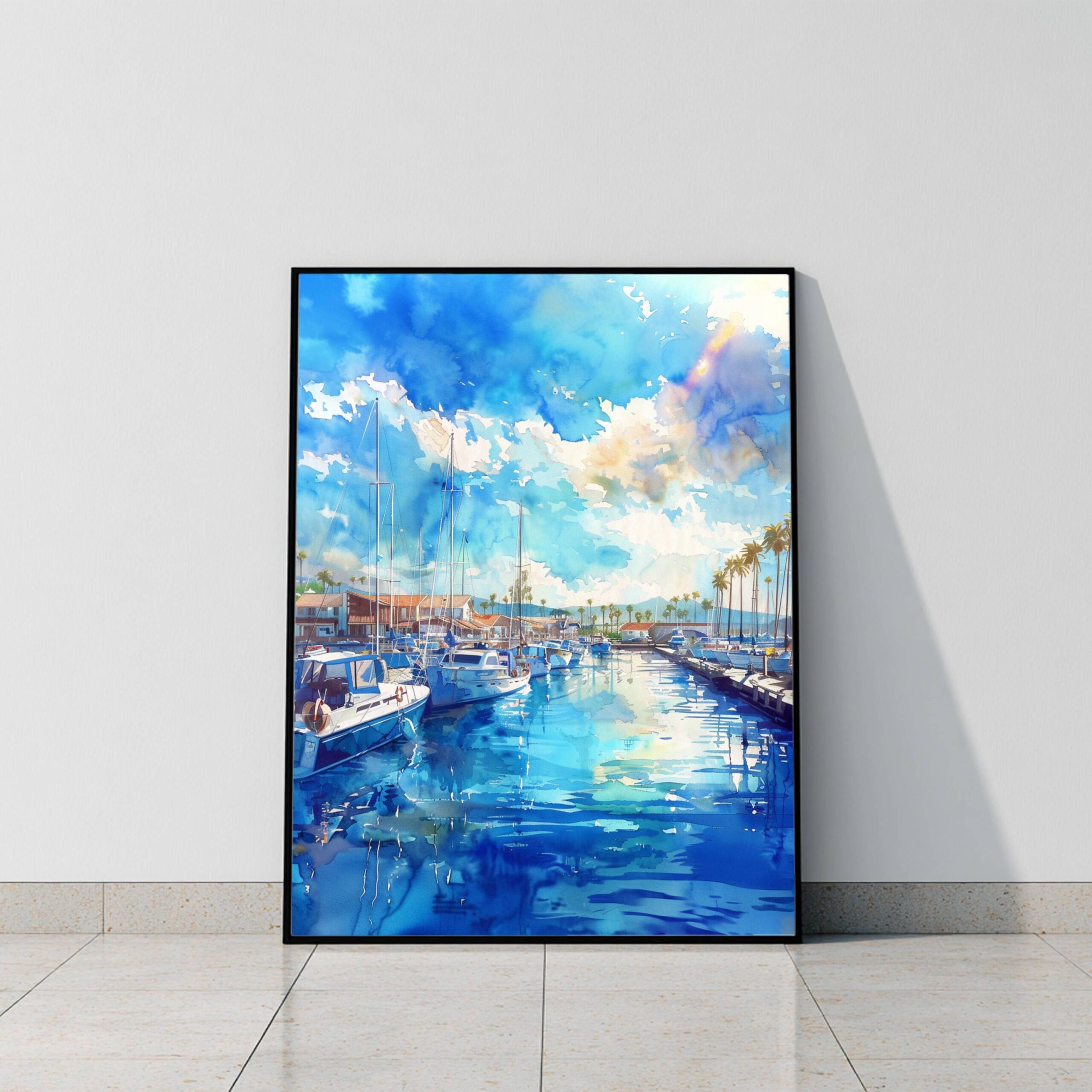 Oxnard City Southern California USA Watercolor Print: American Travel Poster - Image 2