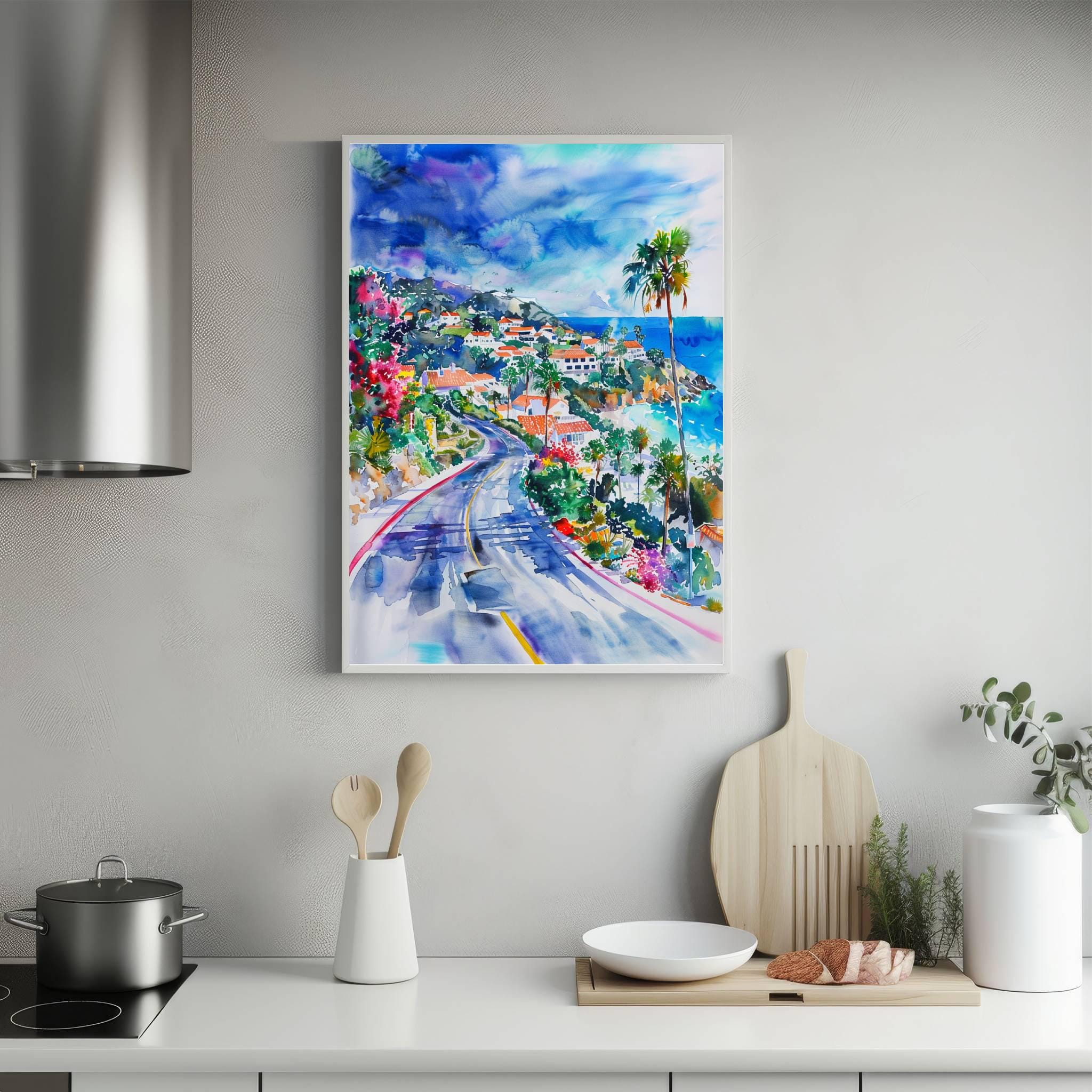 Laguna Beach California USA Watercolor Print: American Travel Poster - Image 4