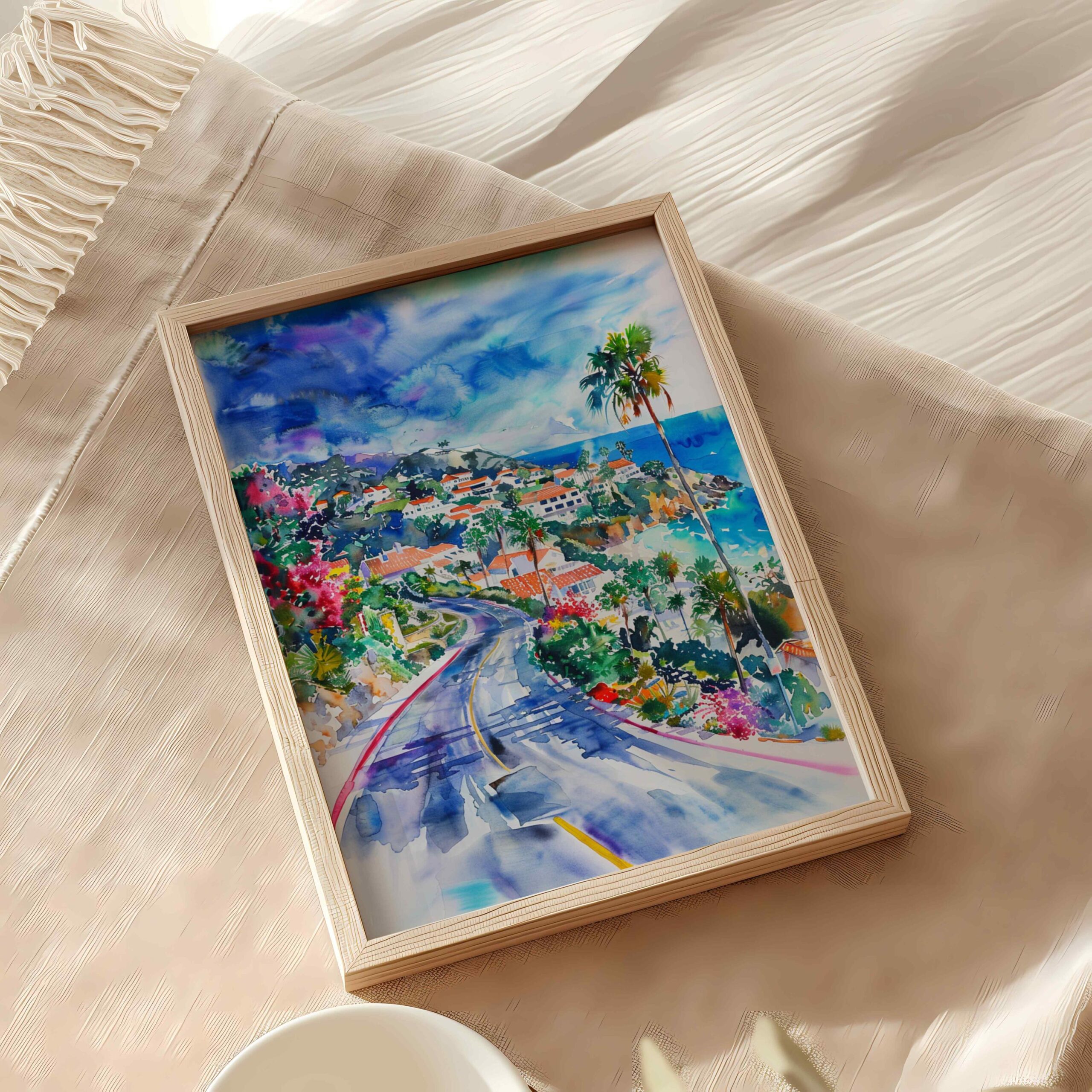 Laguna Beach California USA Watercolor Print: American Travel Poster - Image 10