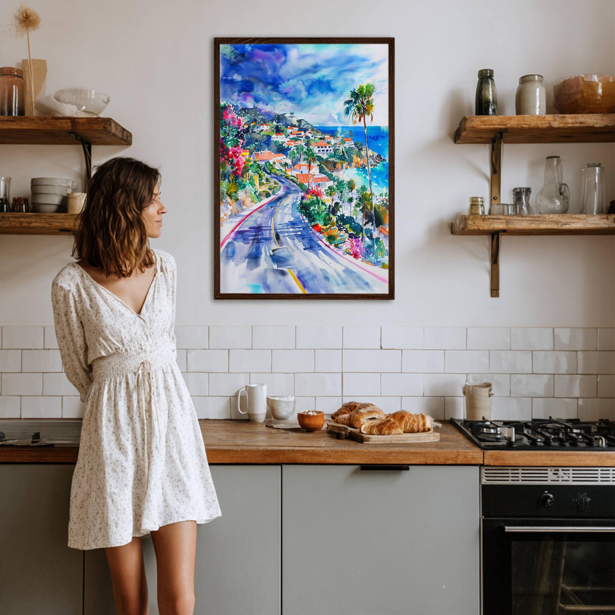 Laguna Beach California USA Watercolor Print: American Travel Poster - Image 8