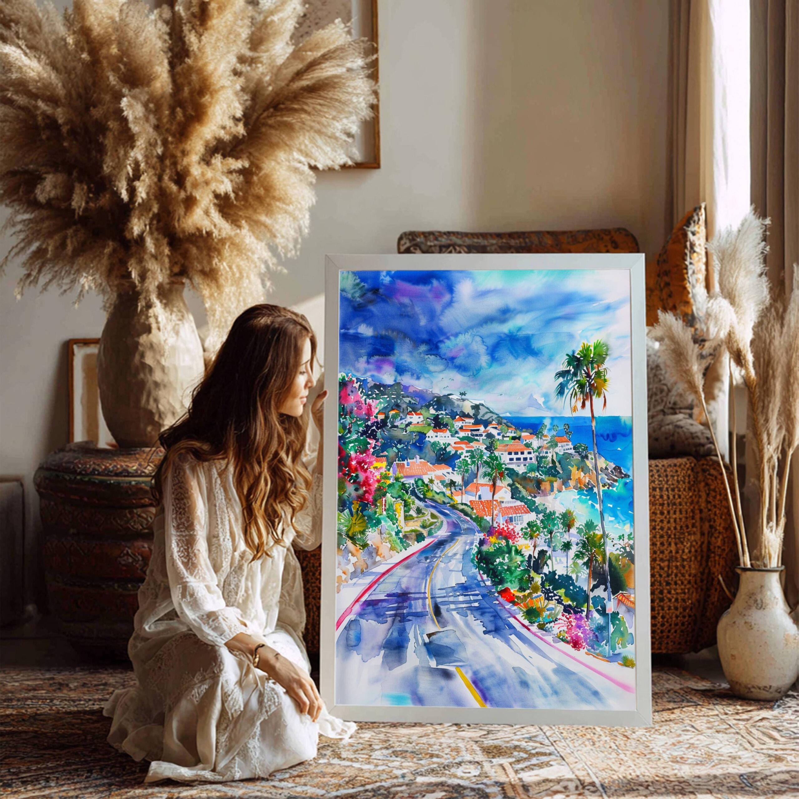 Laguna Beach California USA Watercolor Print: American Travel Poster - Image 3