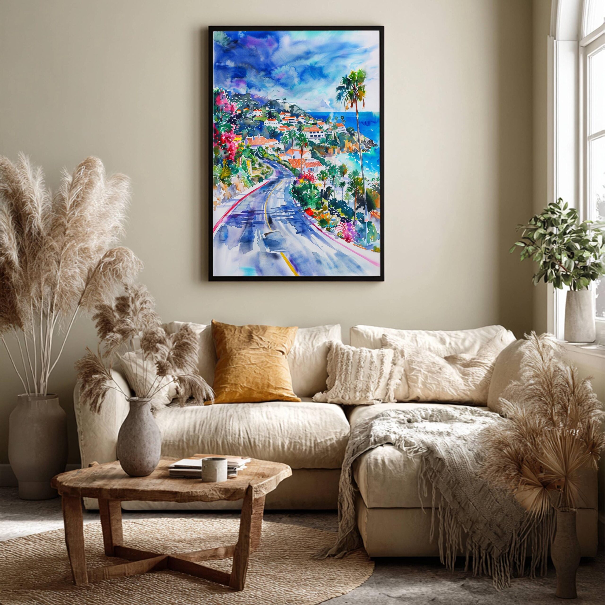 Laguna Beach California USA Watercolor Print: American Travel Poster - Image 5
