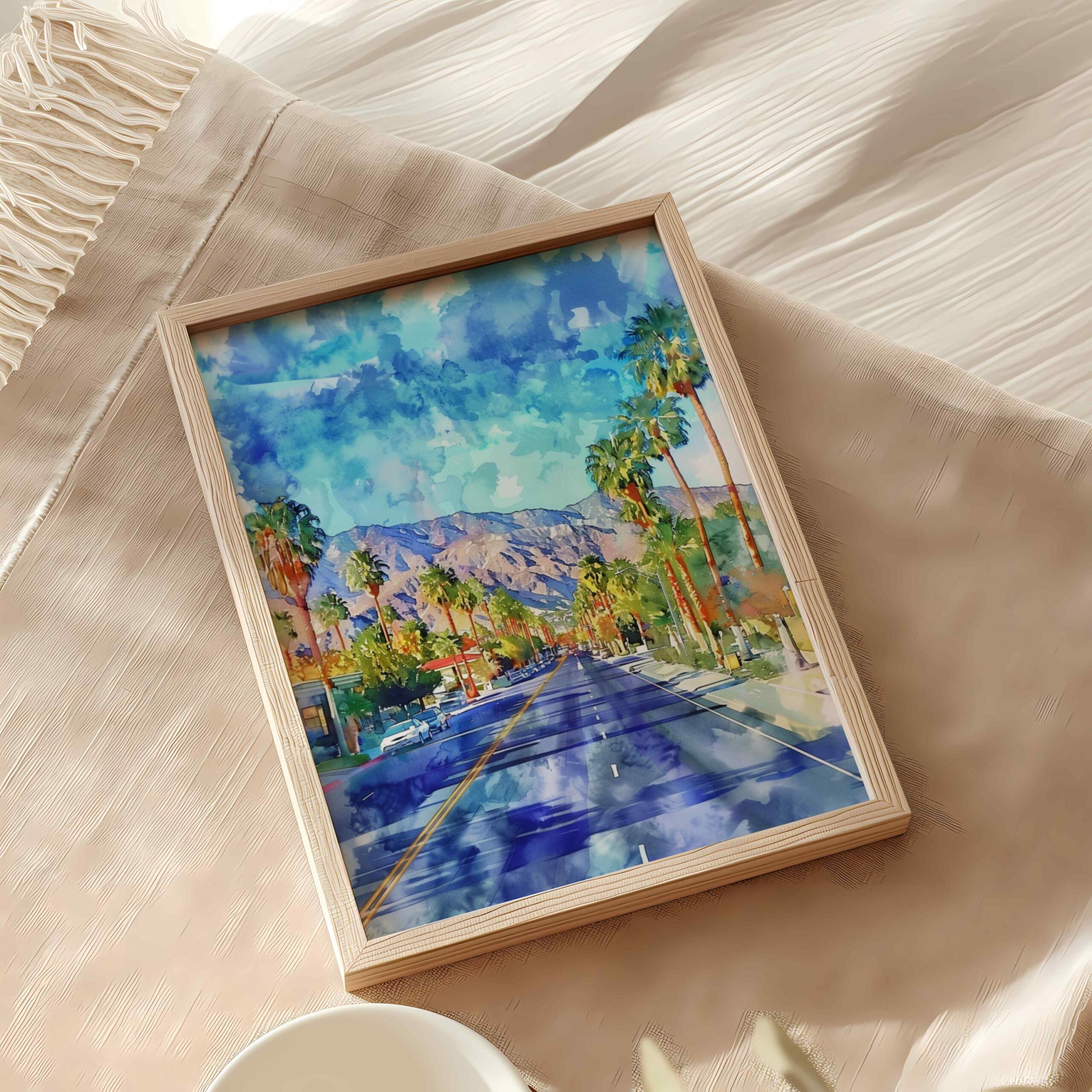 Palm Springs City Southern California USA Watercolor Print: American Travel Poster - Image 10