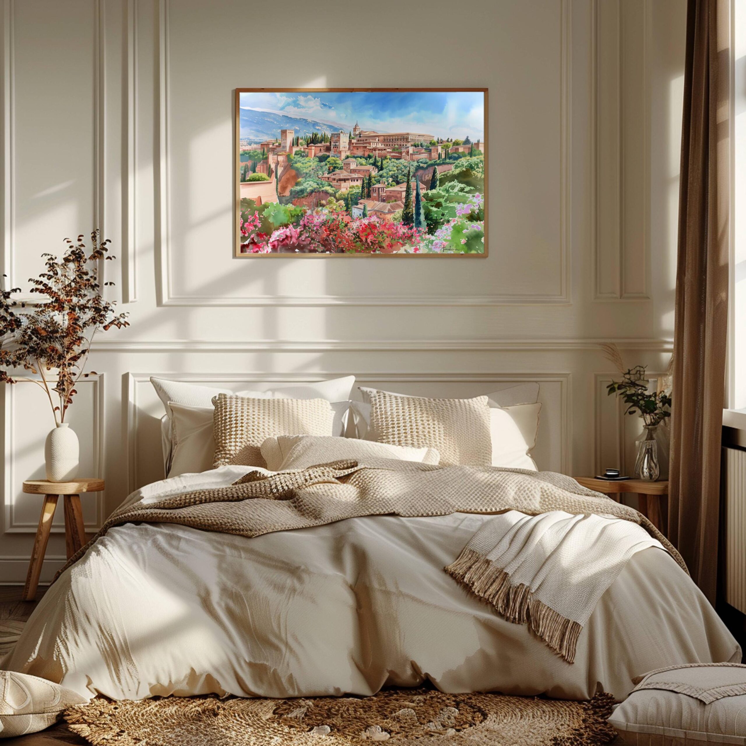 Alhambra Palace Granada Spain Watercolor Print: Europe Travel Art Poster - Image 5