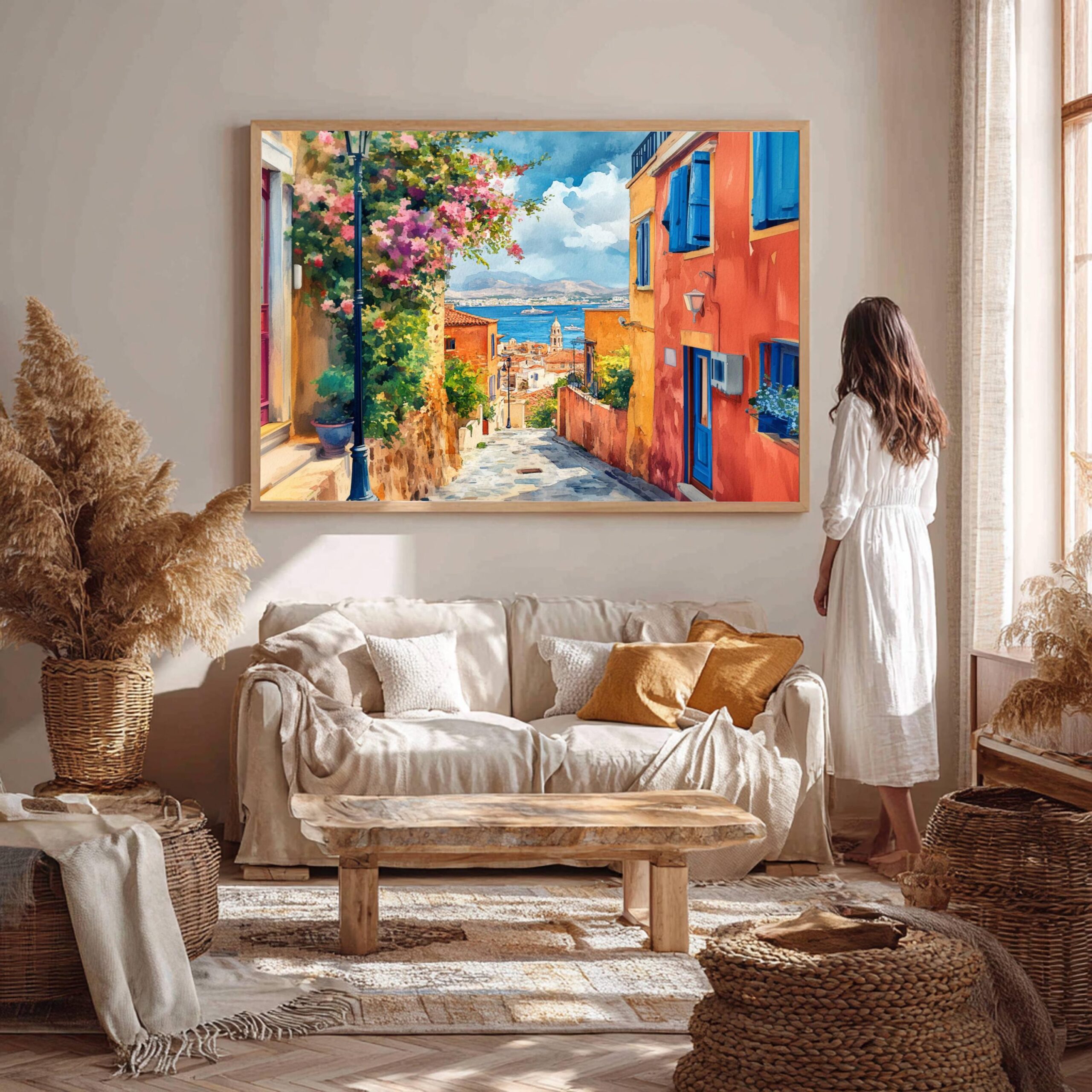 Chania Crete Greece Europe Watercolor Print: Greek Travel Art Poster - Image 5
