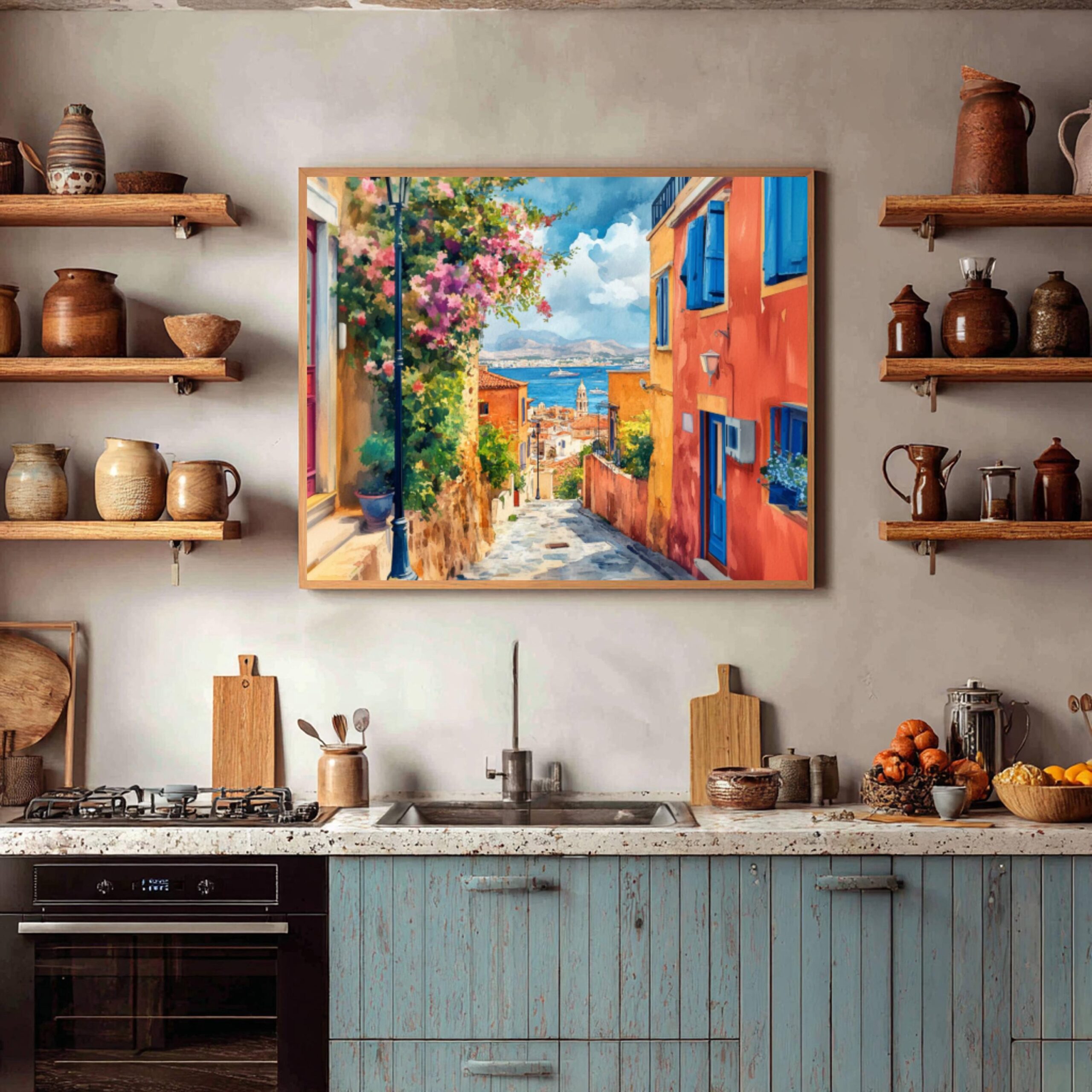 Chania Crete Greece Europe Watercolor Print: Greek Travel Art Poster - Image 8