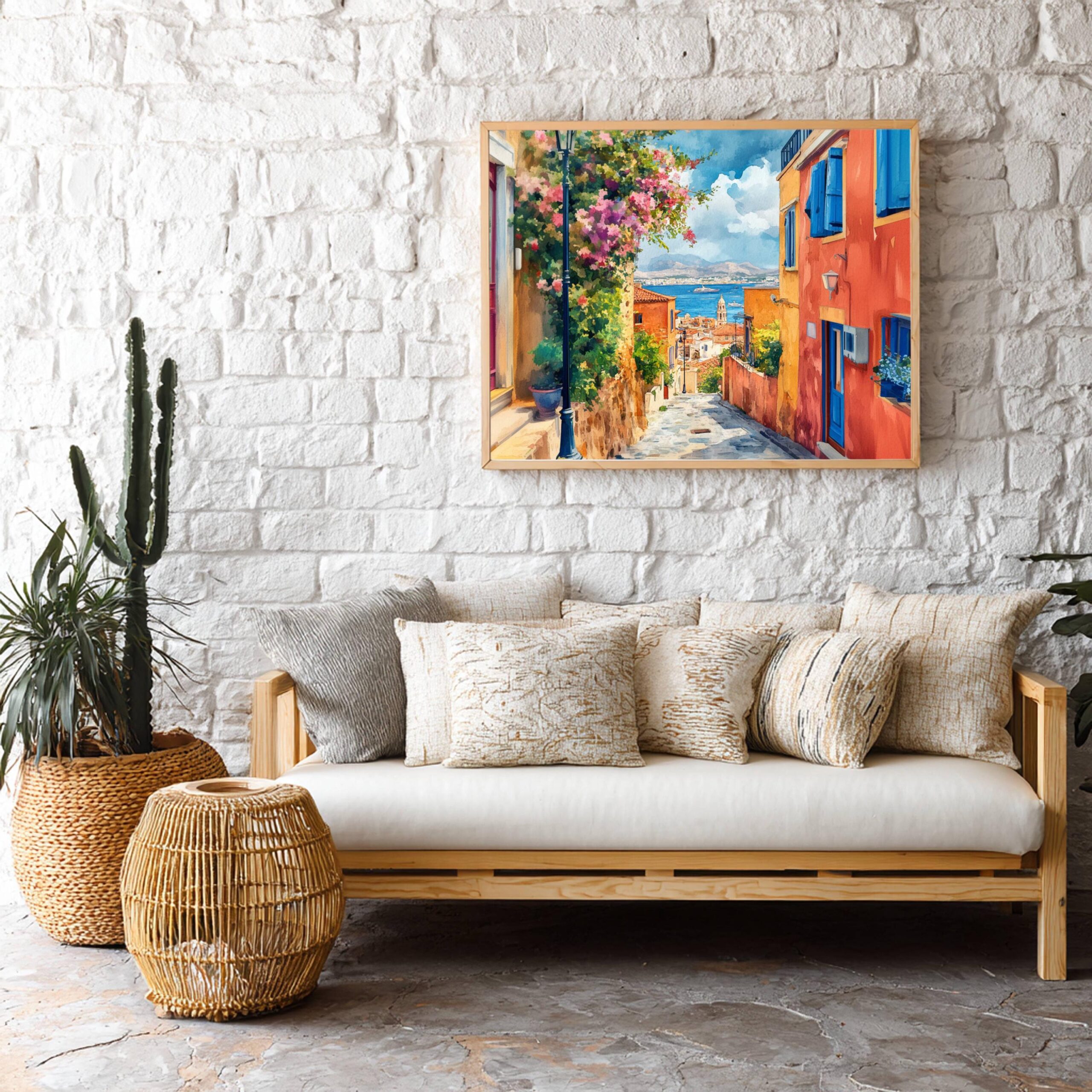 Chania Crete Greece Europe Watercolor Print: Greek Travel Art Poster - Image 3