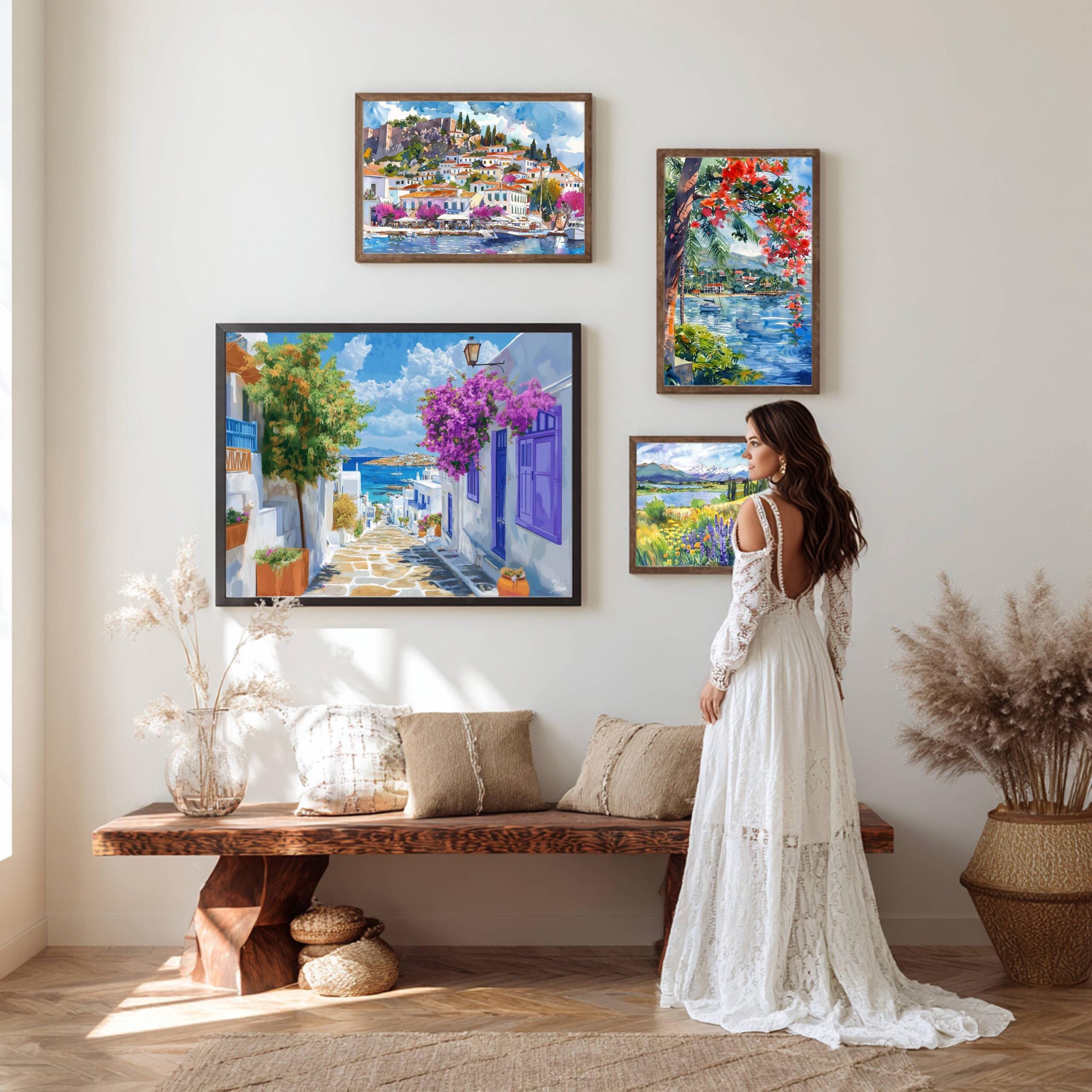 Mykonos Island Greece Watercolor: Greek Travel Art Poster - Image 10