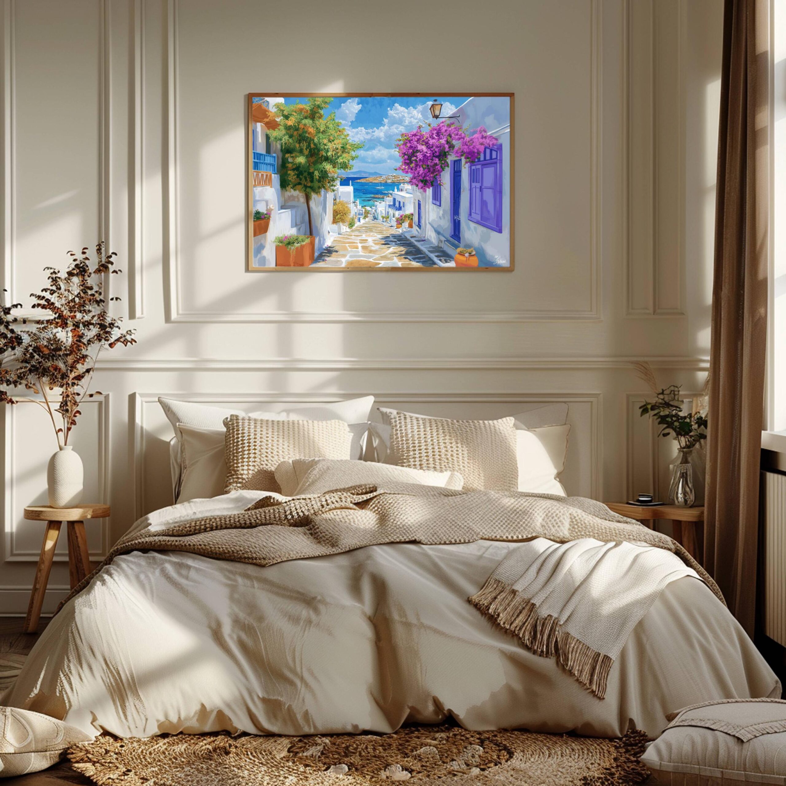 Mykonos Island Greece Watercolor: Greek Travel Art Poster - Image 5