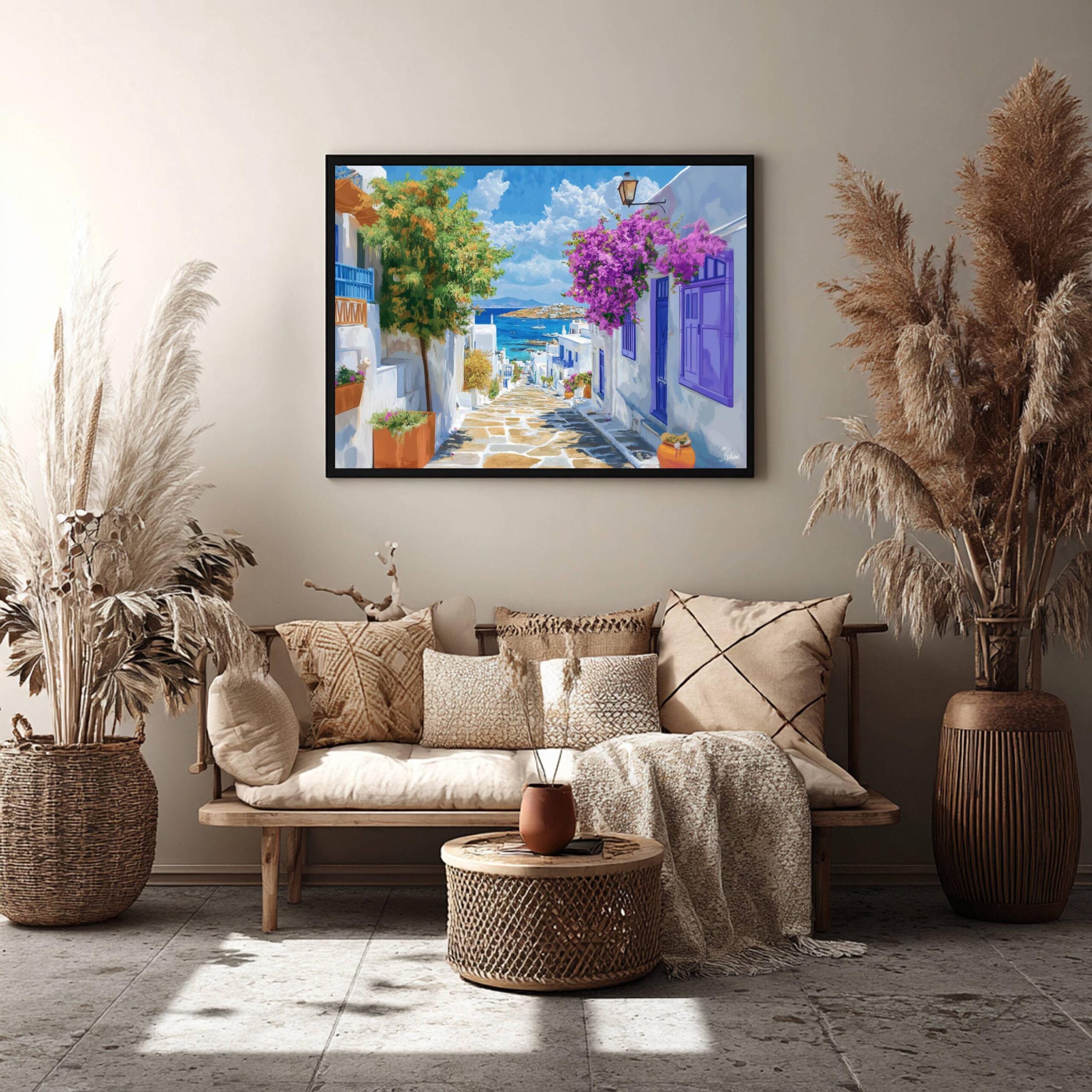 Mykonos Island Greece Watercolor: Greek Travel Art Poster - Image 7