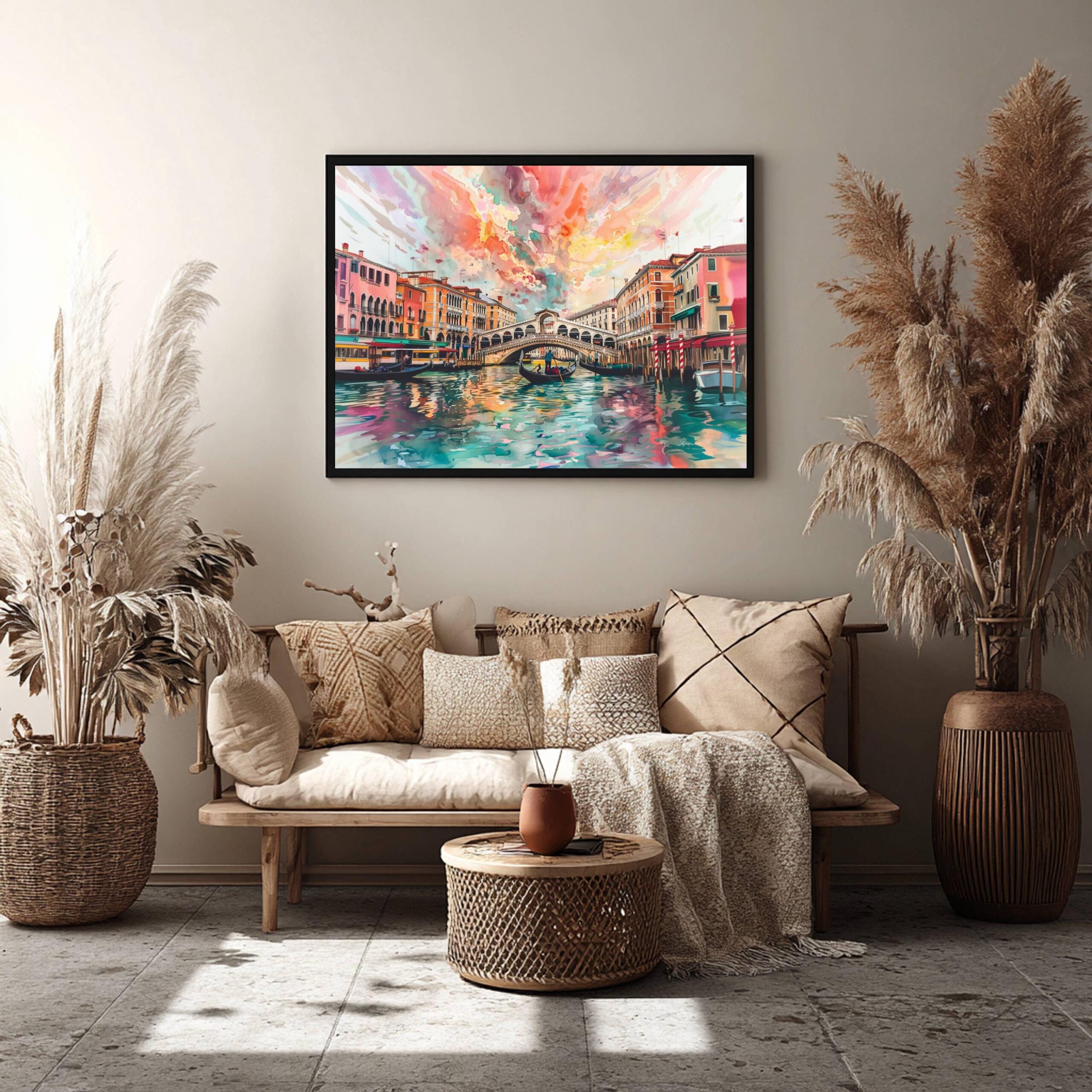Ponte di Rialto Venice Italy Watercolor: Italian Travel Art Print - Image 8