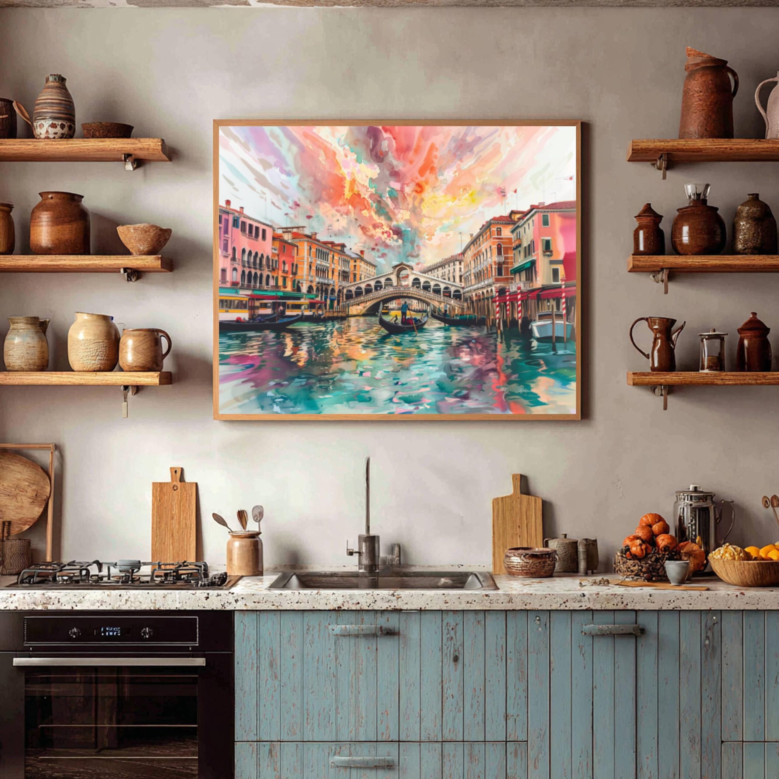 Ponte di Rialto Venice Italy Watercolor: Italian Travel Art Print - Image 7