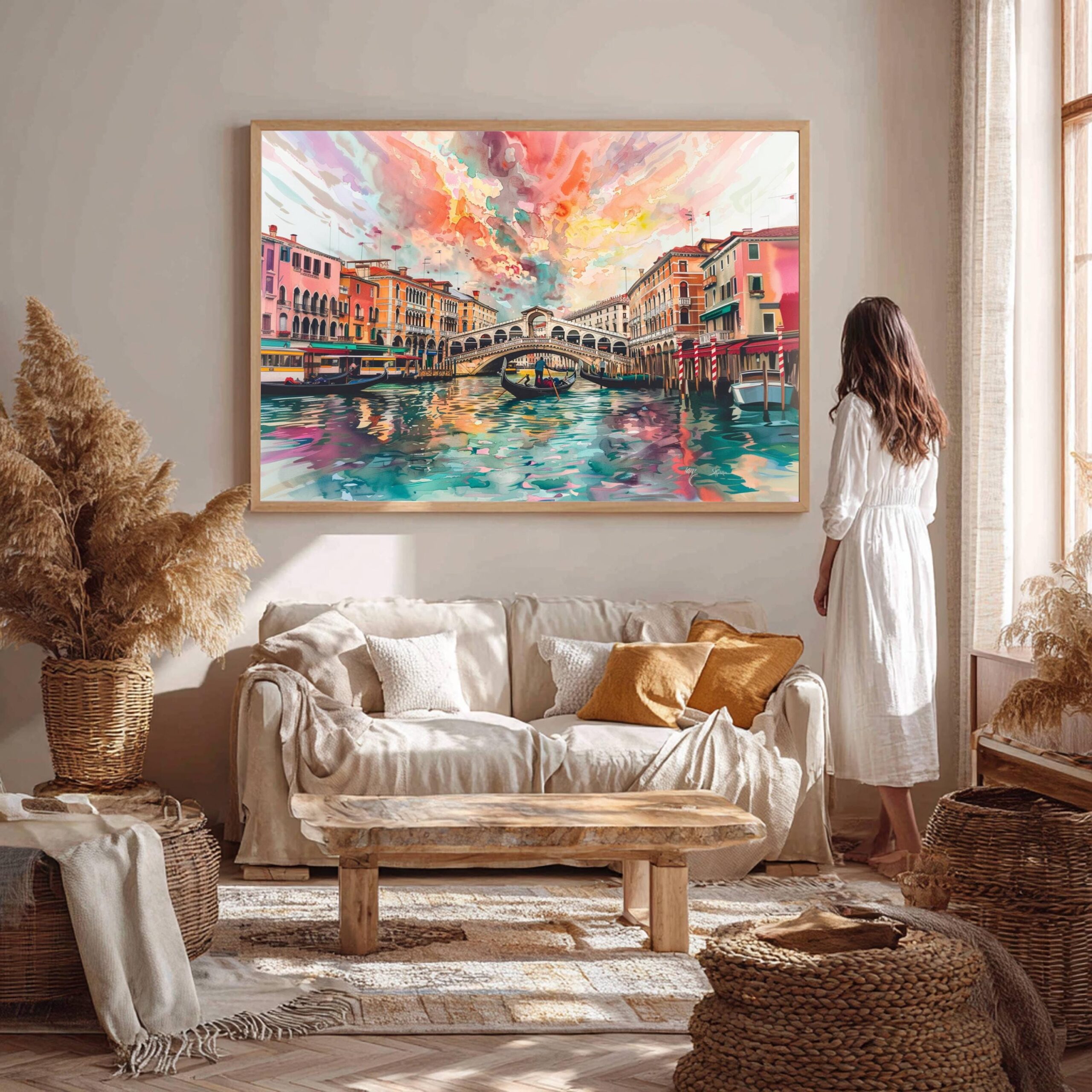 Ponte di Rialto Venice Italy Watercolor: Italian Travel Art Print - Image 6