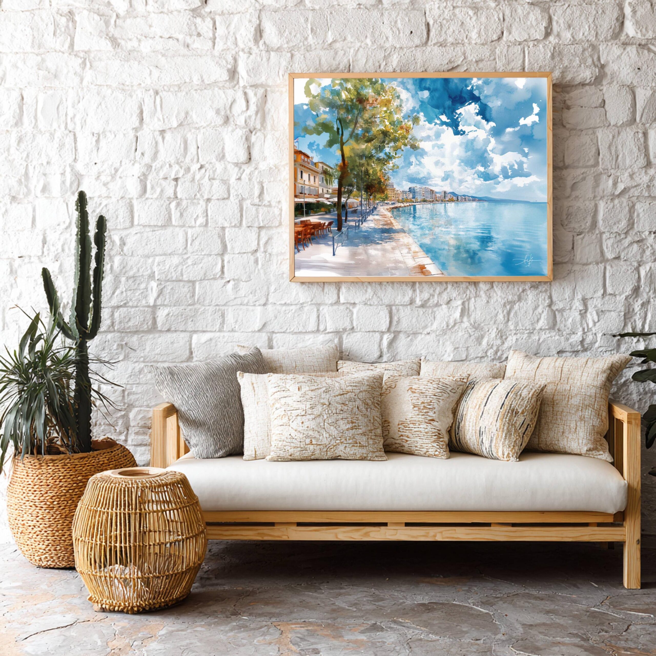 Thessaloniki Greece Watercolor: Greek Travel Art Poster - Image 3