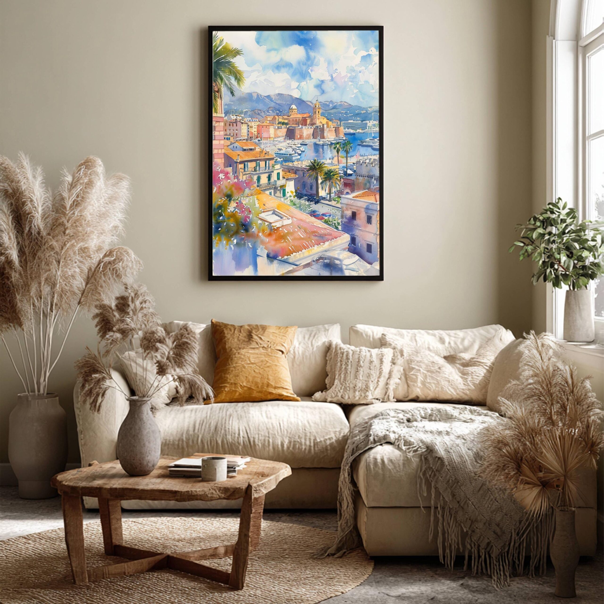 Cagliari Sardinia Italy Europe Watercolor Print: Italian Travel Art Poster - Image 8