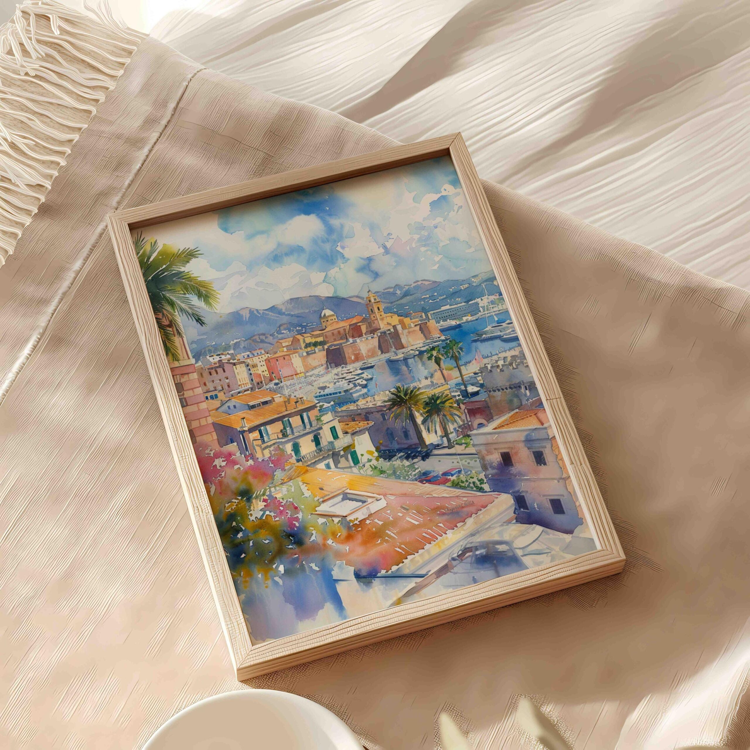 Cagliari Sardinia Italy Europe Watercolor Print: Italian Travel Art Poster - Image 10