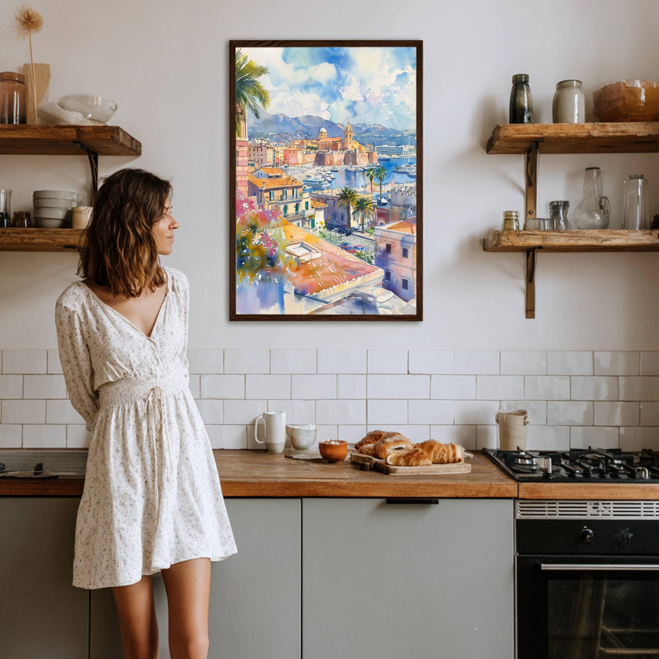 Cagliari Sardinia Italy Europe Watercolor Print: Italian Travel Art Poster - Image 7