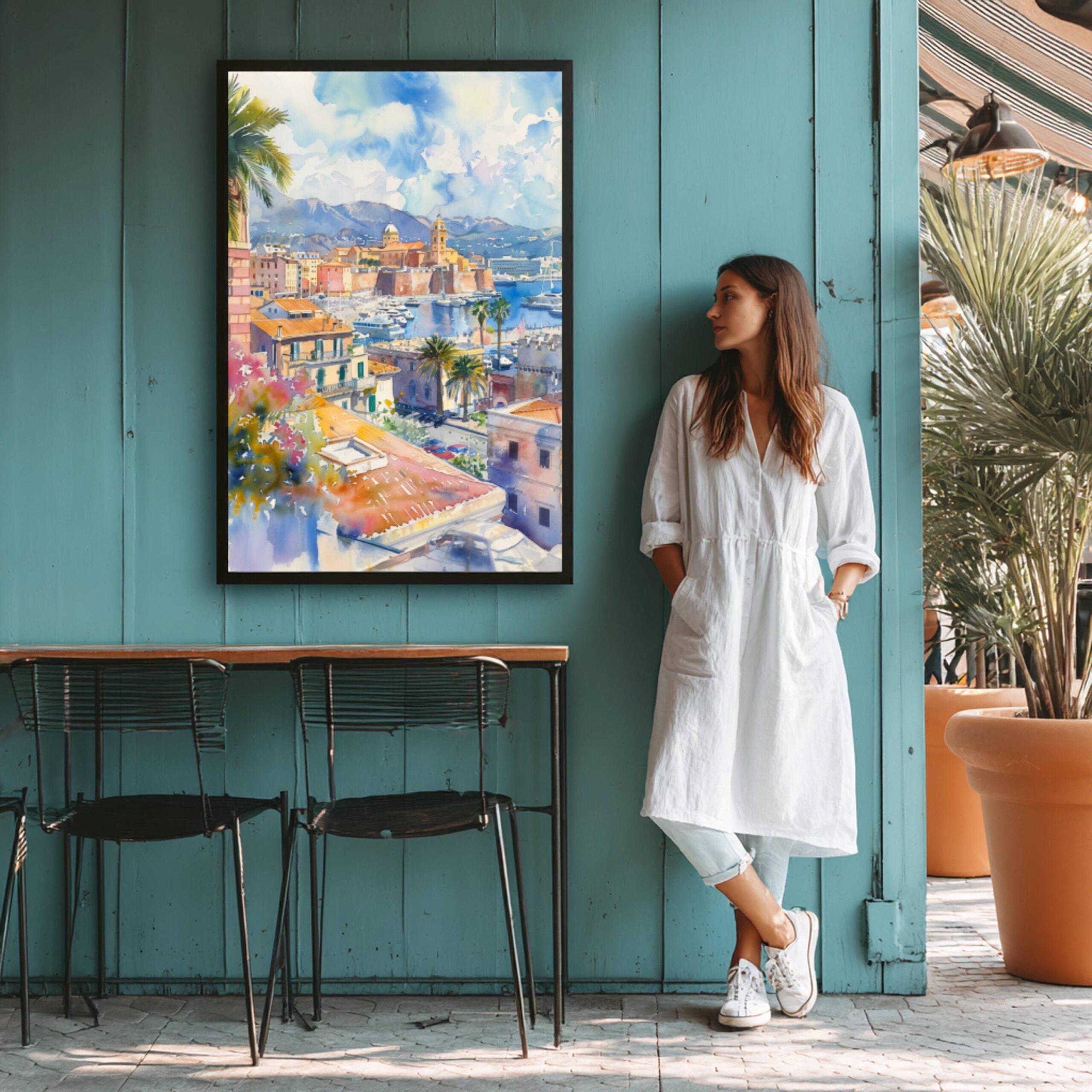Cagliari Sardinia Italy Europe Watercolor Print: Italian Travel Art Poster - Image 4