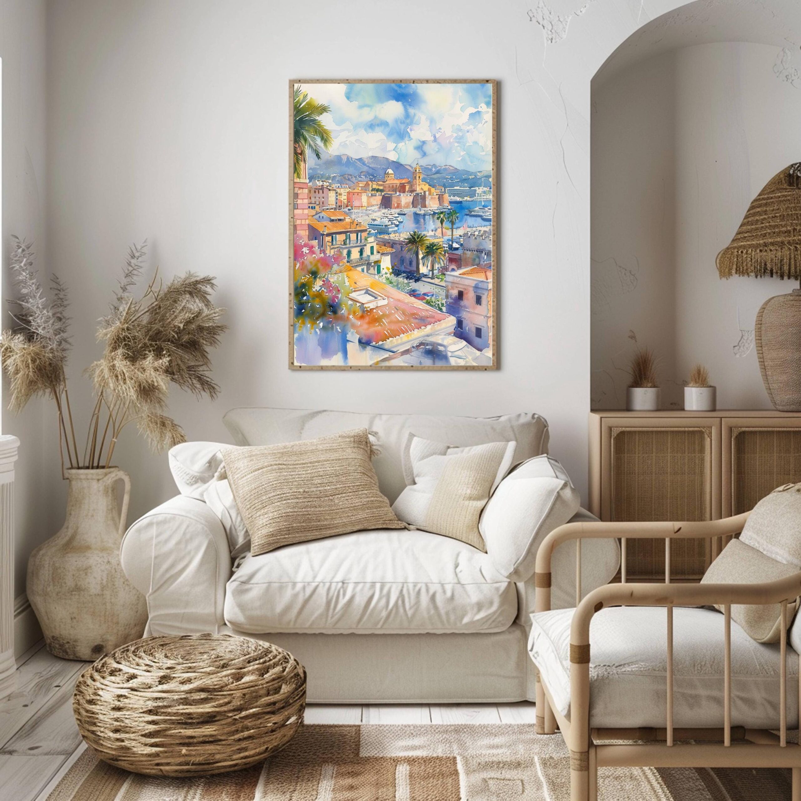 Cagliari Sardinia Italy Europe Watercolor Print: Italian Travel Art Poster - Image 5