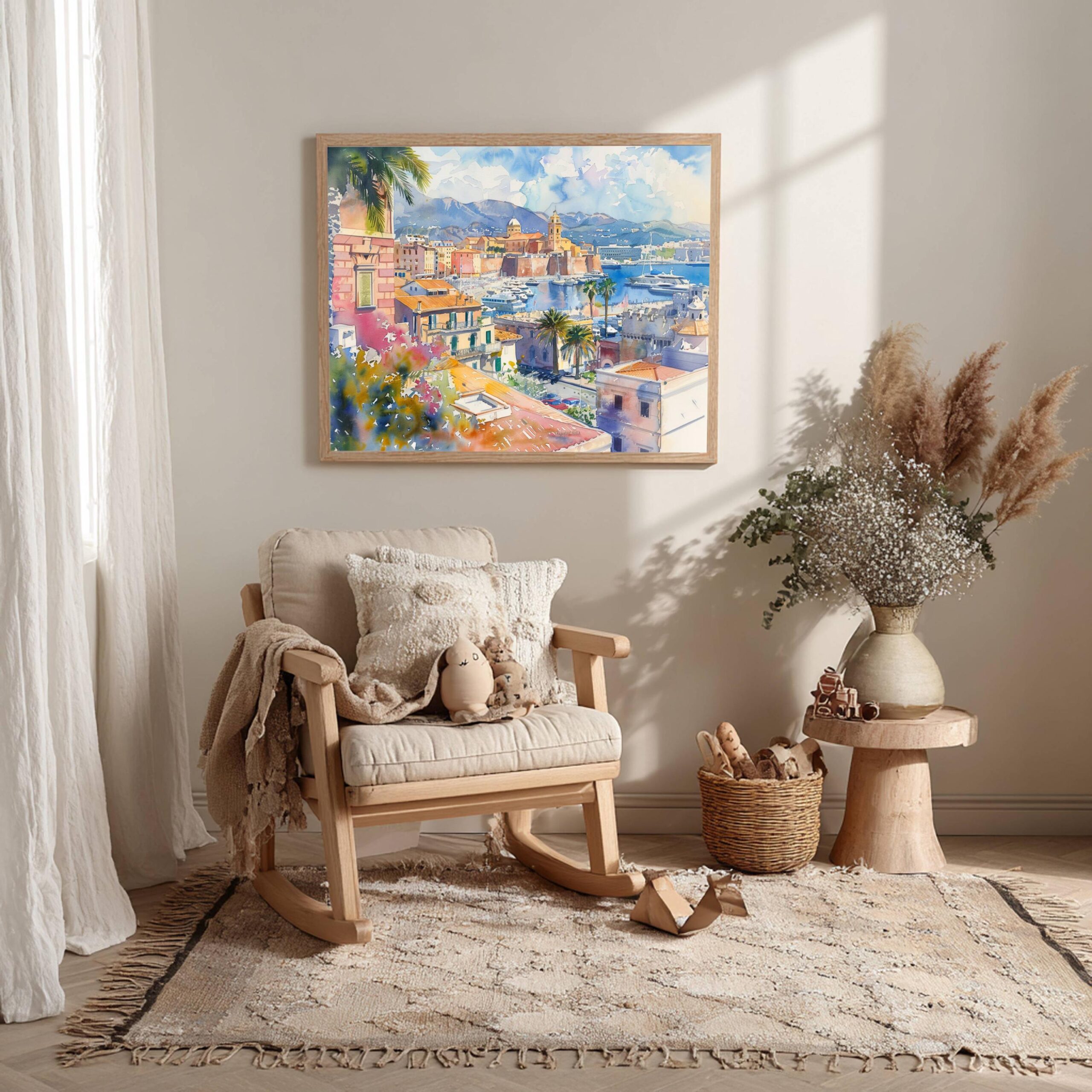 Cagliari Sardinia Italy Watercolor Print: Europe Travel Art Poster - Image 4