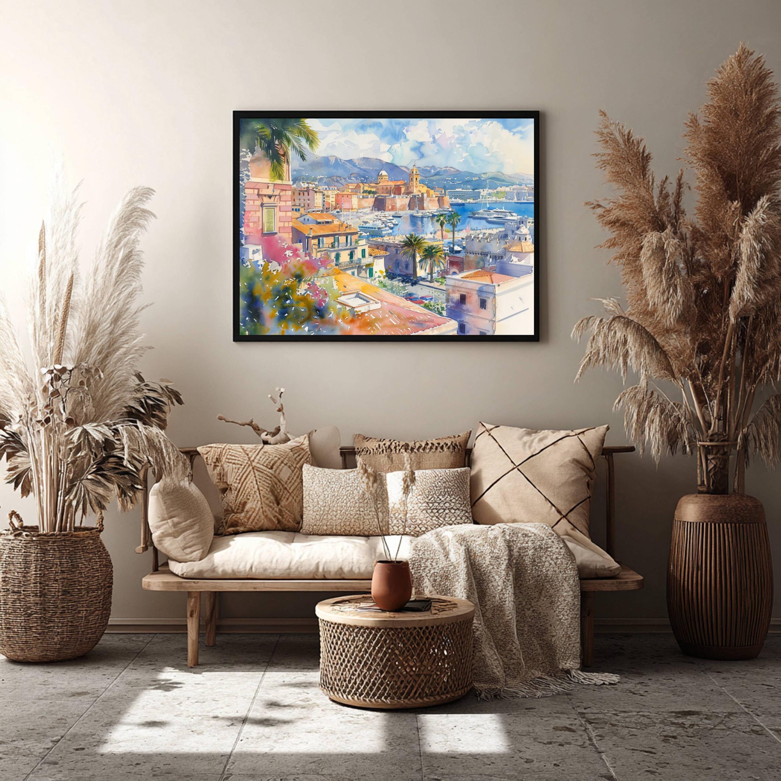 Cagliari Sardinia Italy Watercolor Print: Europe Travel Art Poster - Image 8