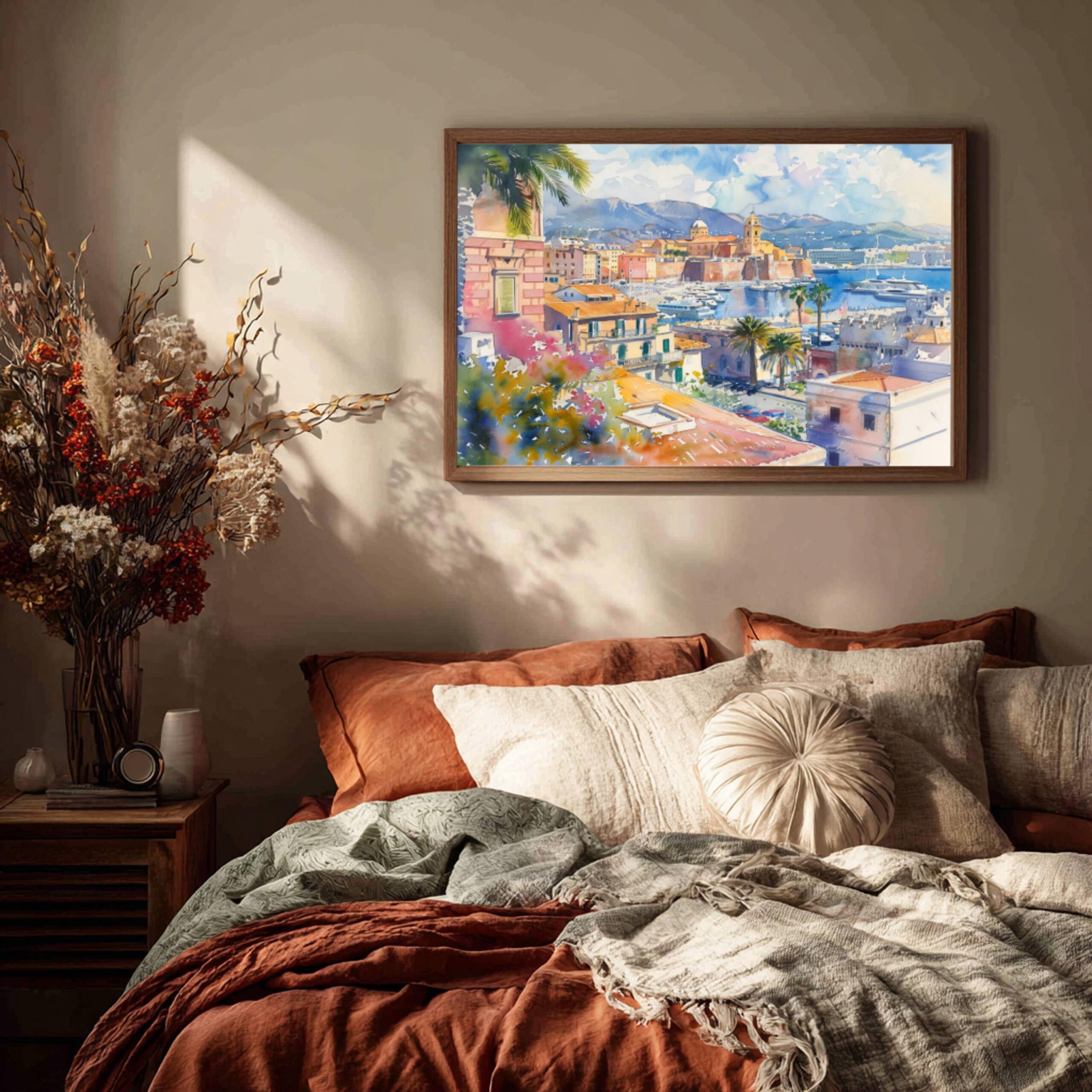 Cagliari Sardinia Italy Watercolor Print: Europe Travel Art Poster - Image 9