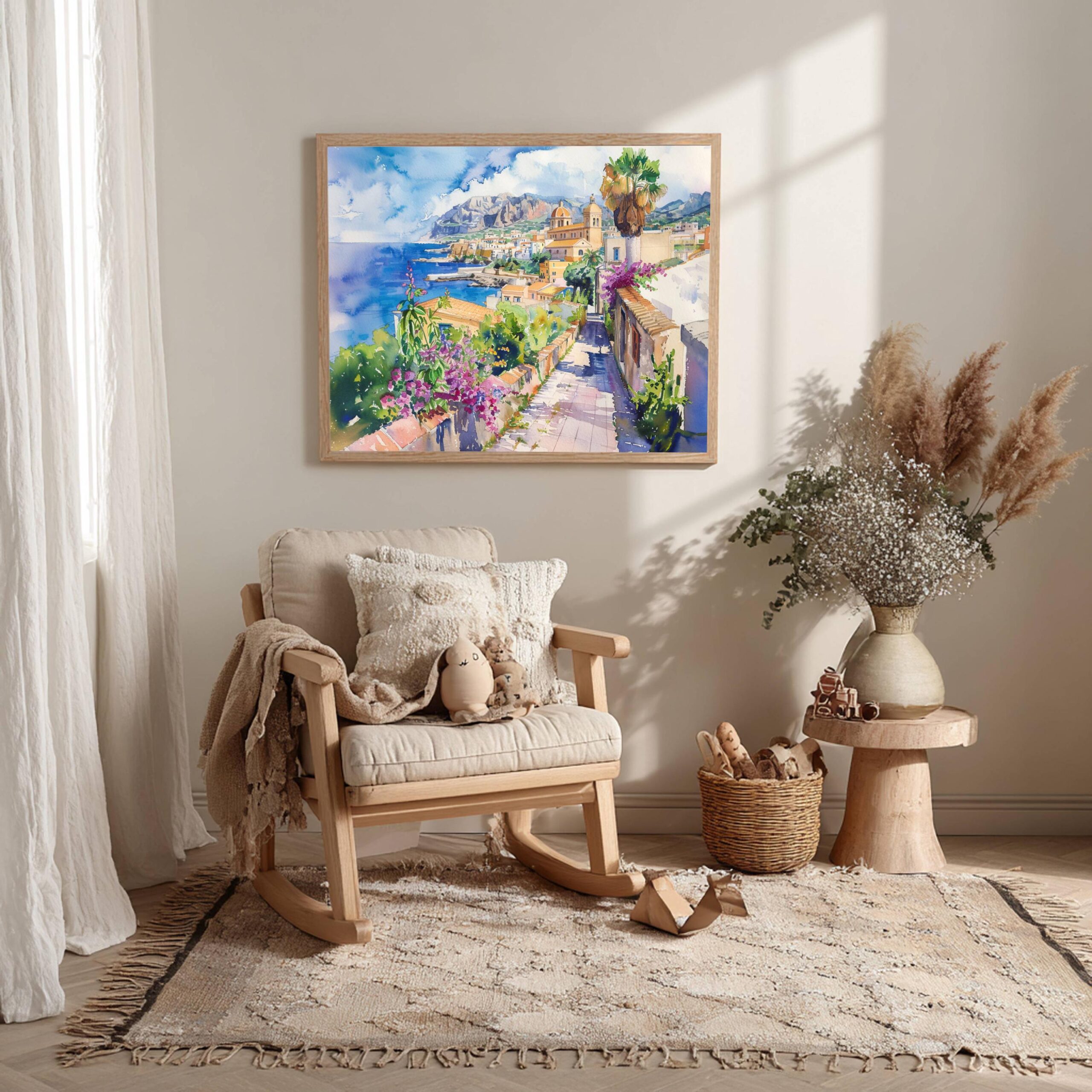 San Vito Lo Capo Sicily Italy Watercolor: Italian Travel Art Poster - Image 4